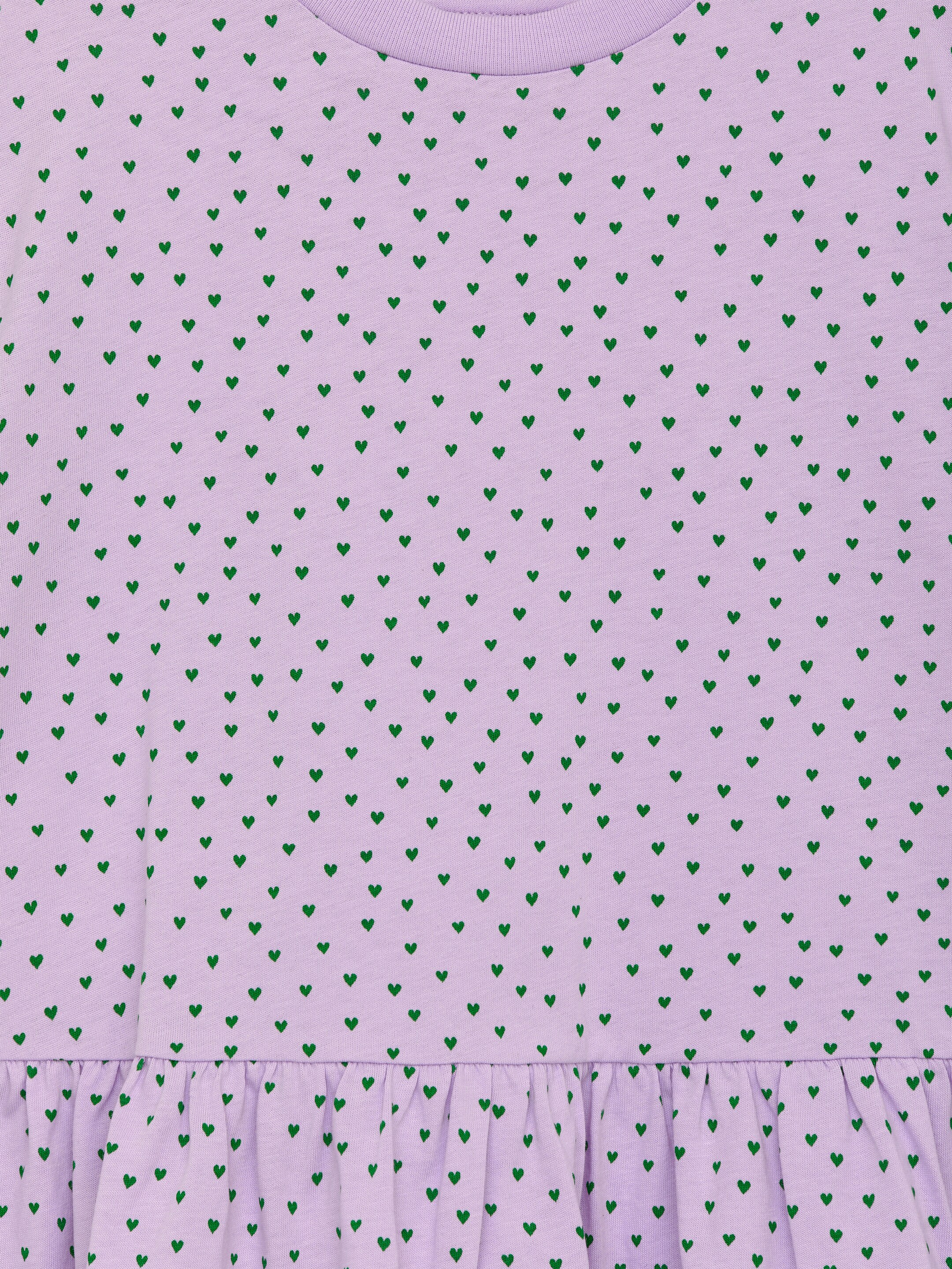 Ver imagen más grande: Vestido de punto con volantes - Lila/corazones verdes - NIÑOS | H&M ES 3