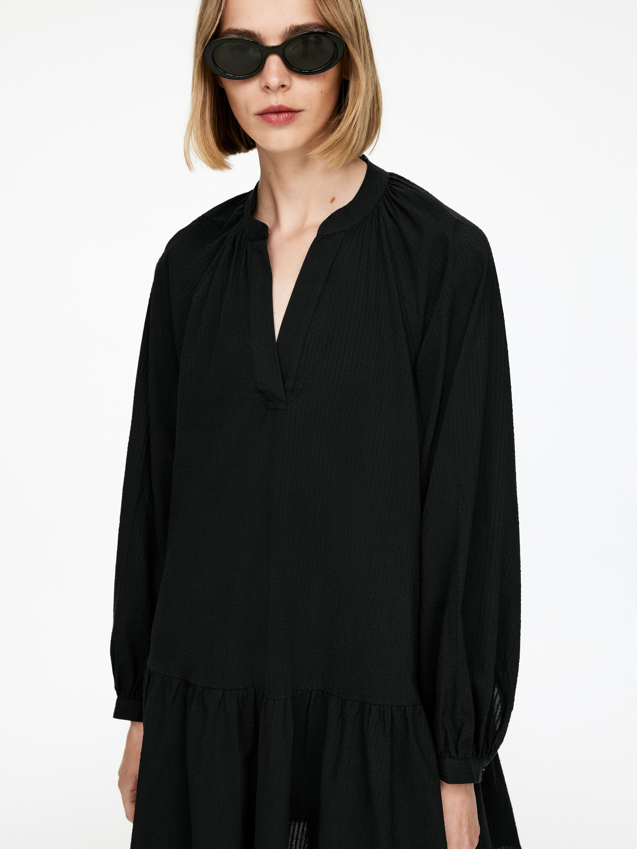 Visualizza immagine più grande: Abito in lino e cotone - Nero - DONNA | H&M IT 3