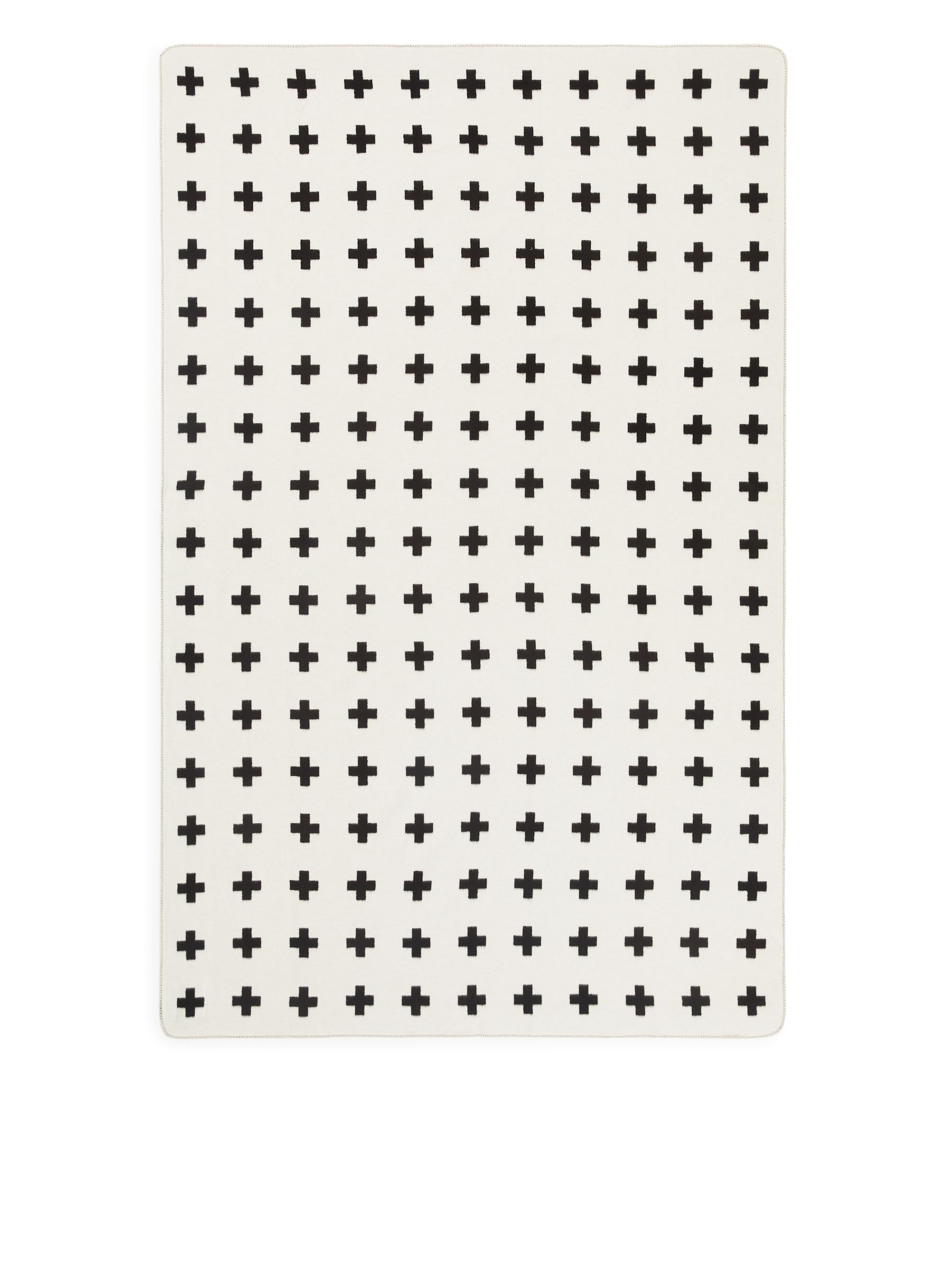 Pia Wallén Cross Blanket - Black/White - Homeware - StillMedia/DescriptiveStillLife - 3