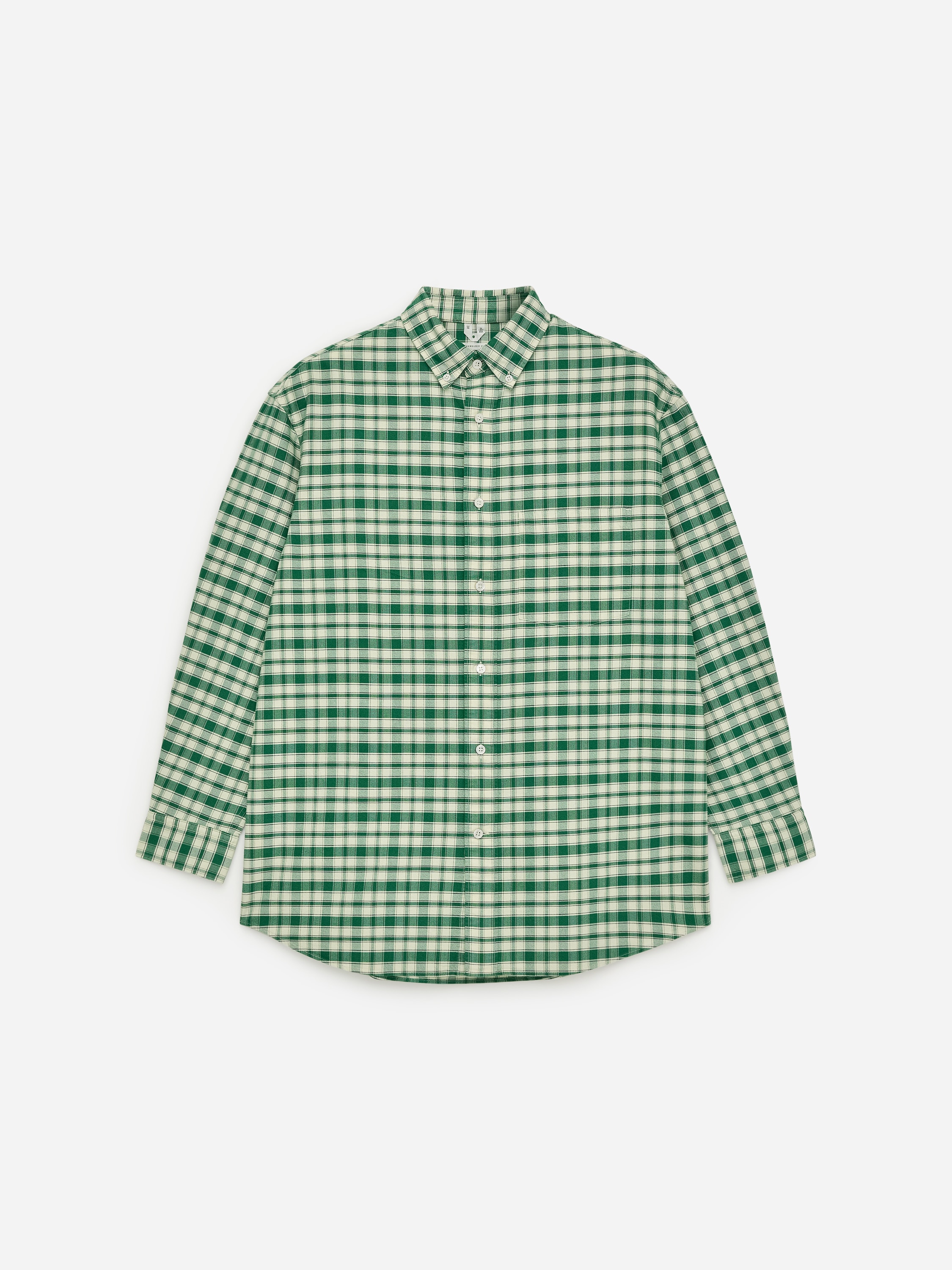 Chemise Oxford oversize - Vert/Carreaux/Bleu/Blanc