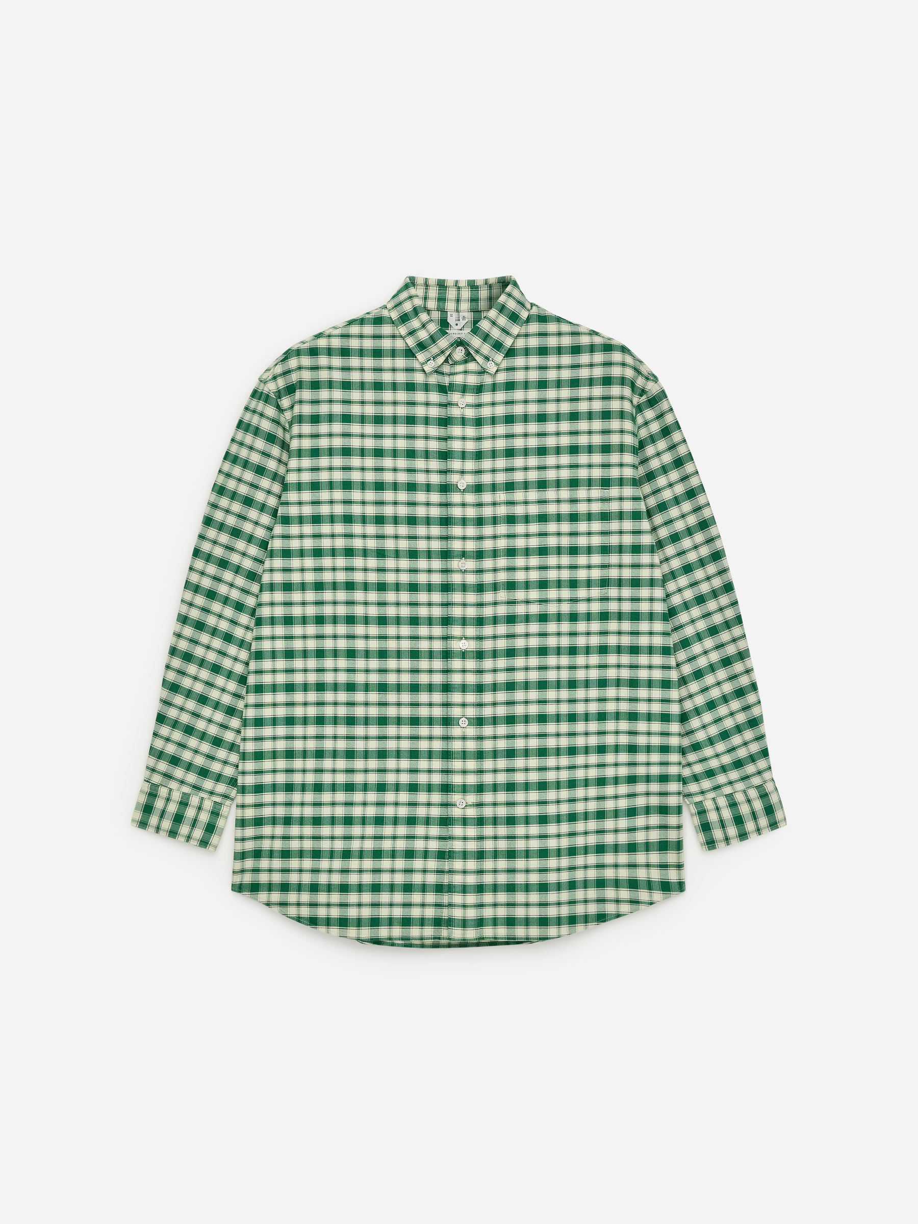 Oversized Oxford Shirt-Green-17651