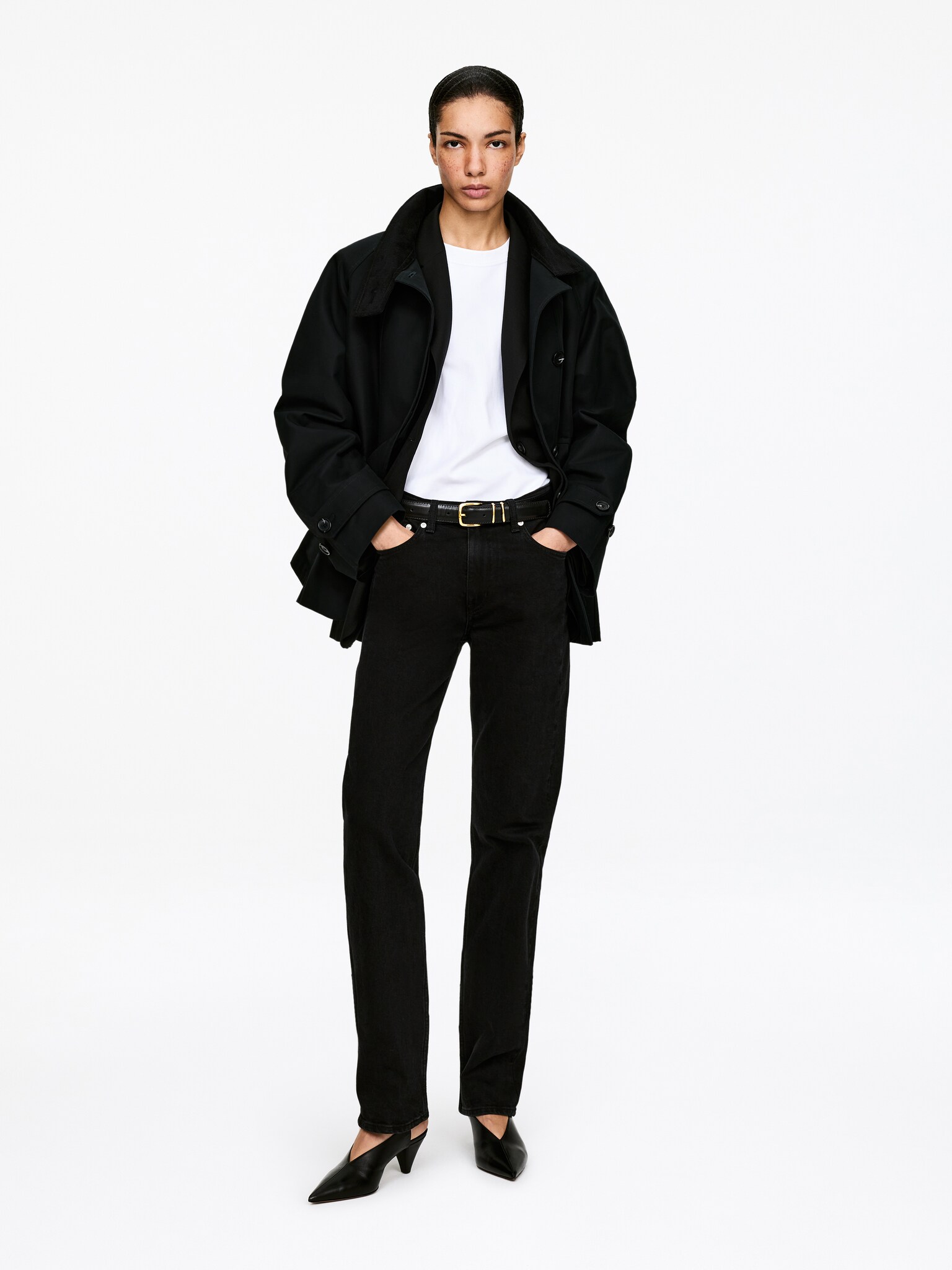 Leather Belt - Black - 4