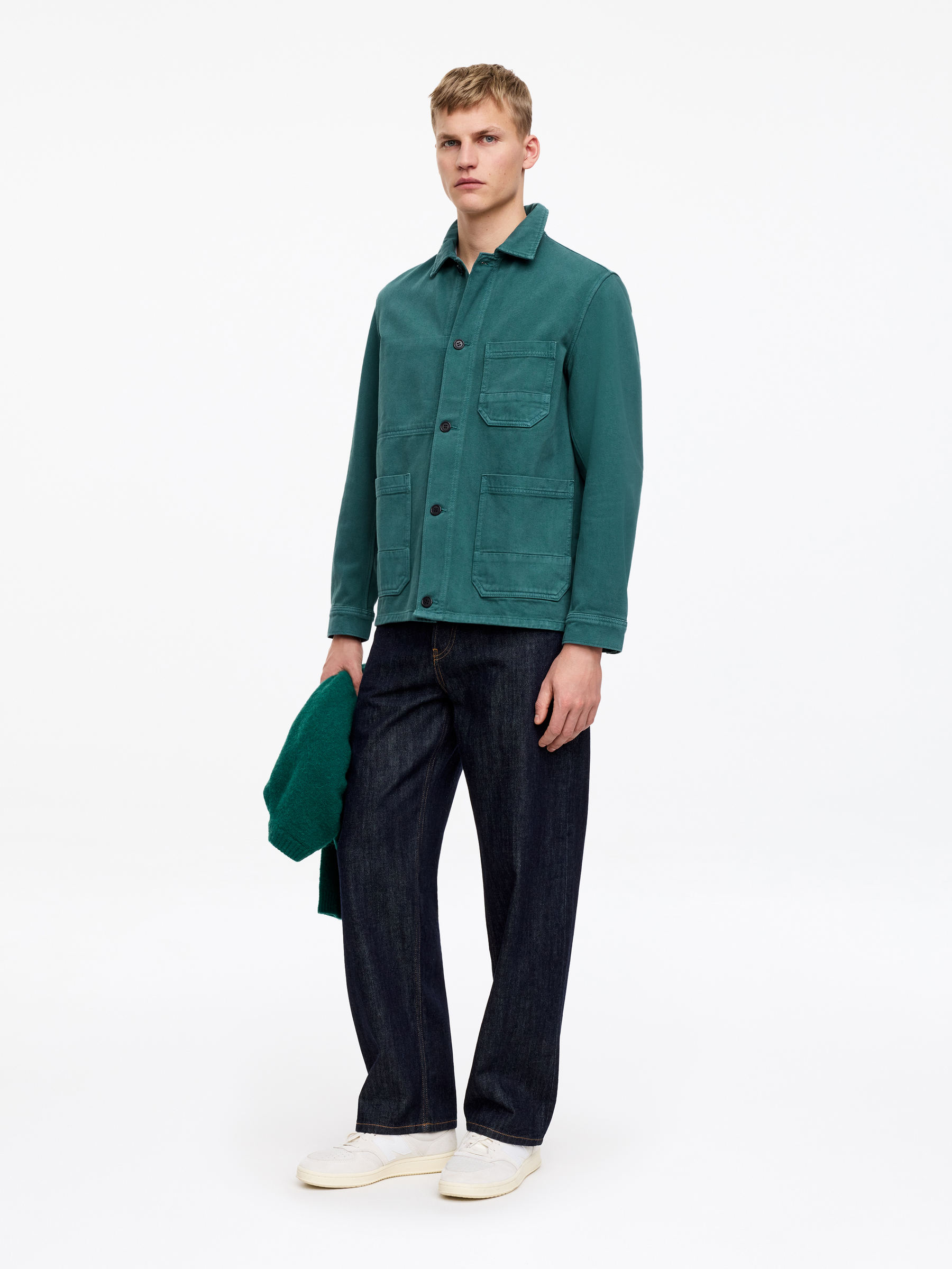 Overdyed-Overshirt aus Twill - Grün - Regular Fit - Herren - StillMedia/Lookbook - 3