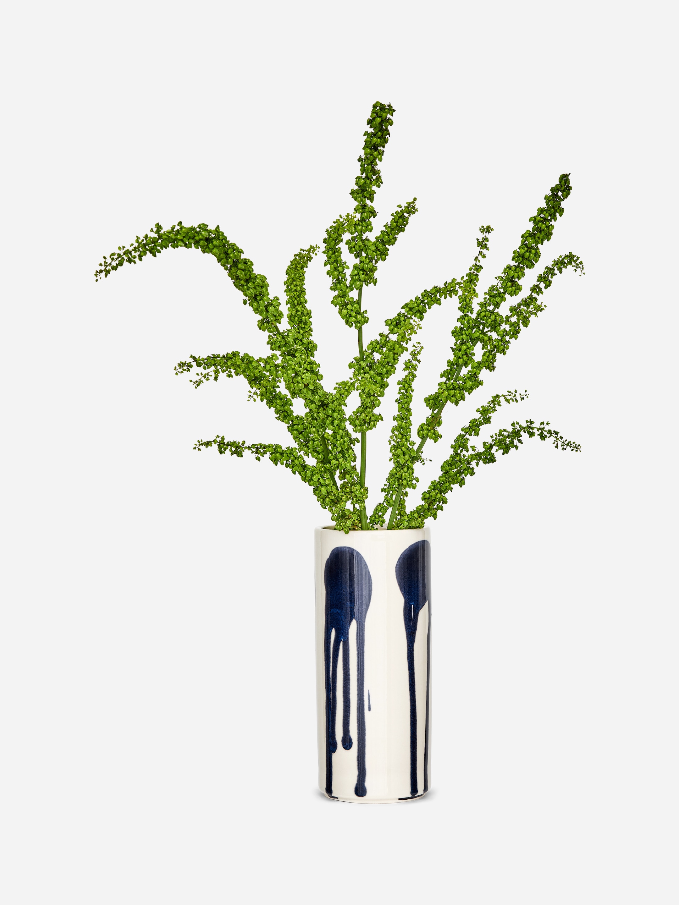 Vase aus Steingut, 23 cm - Weiß/Blau - Homeware - StillMedia/DescriptiveStillLife - 1