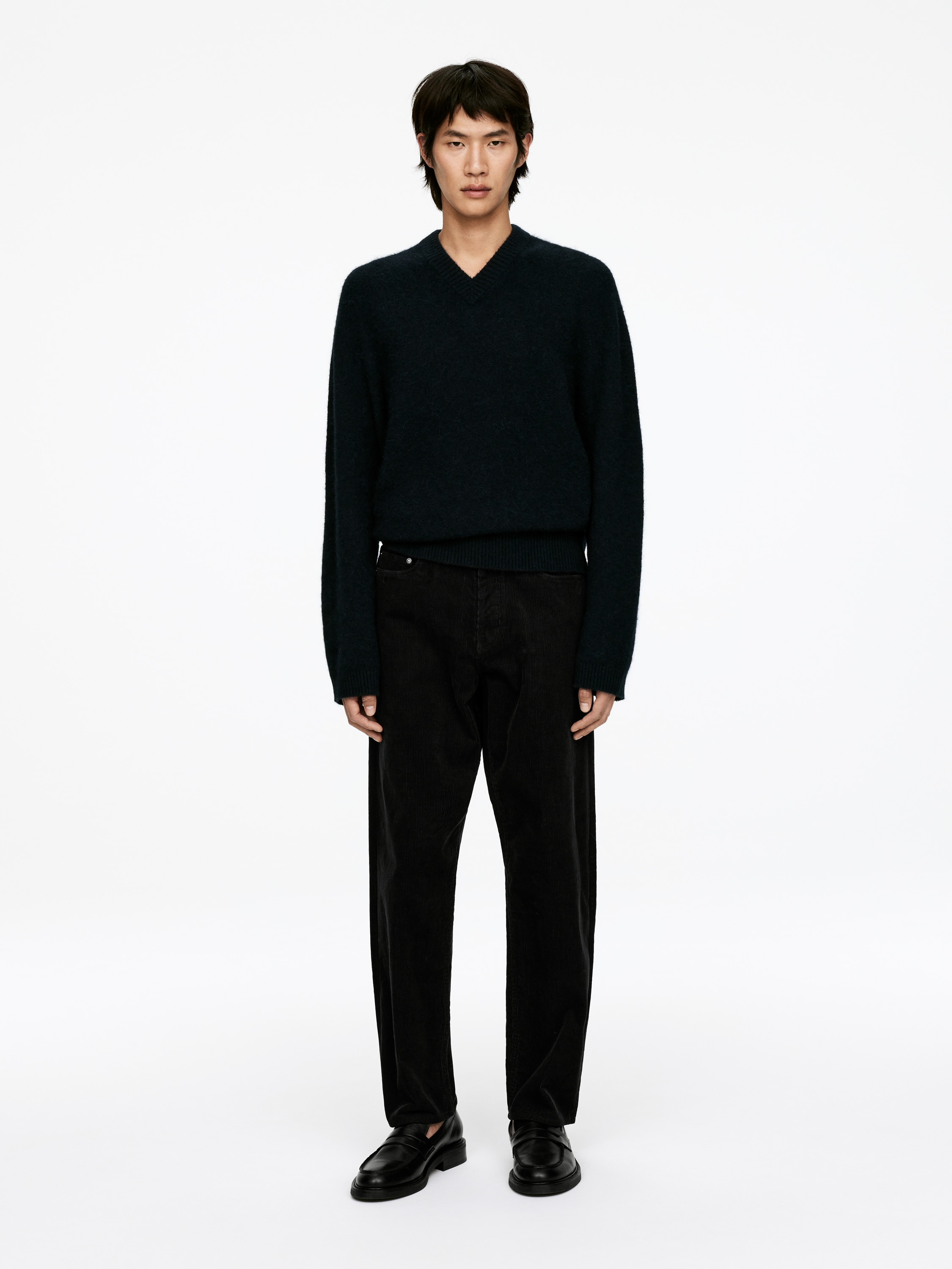 Παντελόνι κοτλέ LOOSE - Μαύρο/Ανοιχτό Μόλε/Καφέ