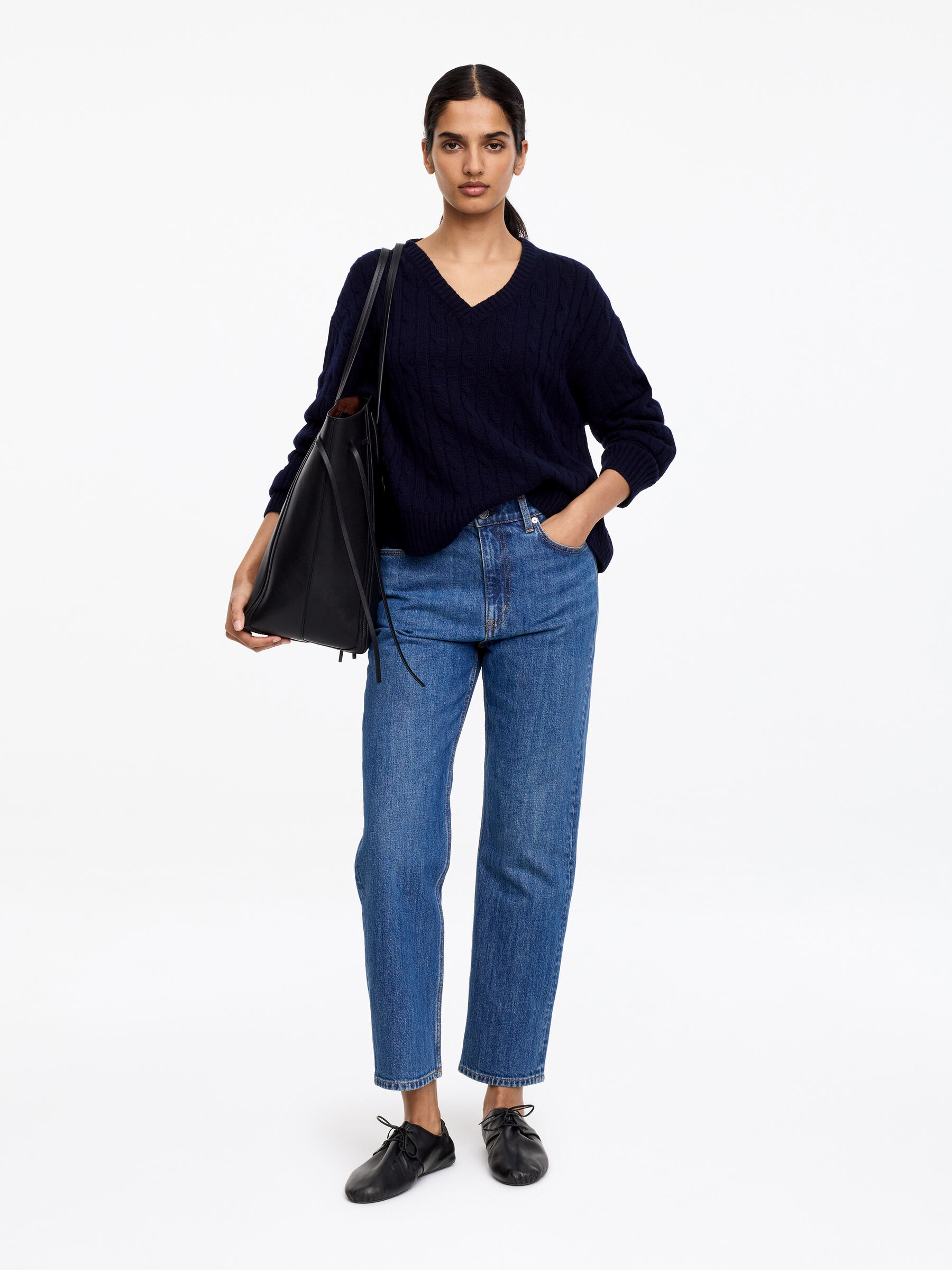 Zapatos de piel suave con cordones - Negro - Women - StillMedia/Lookbook - 7