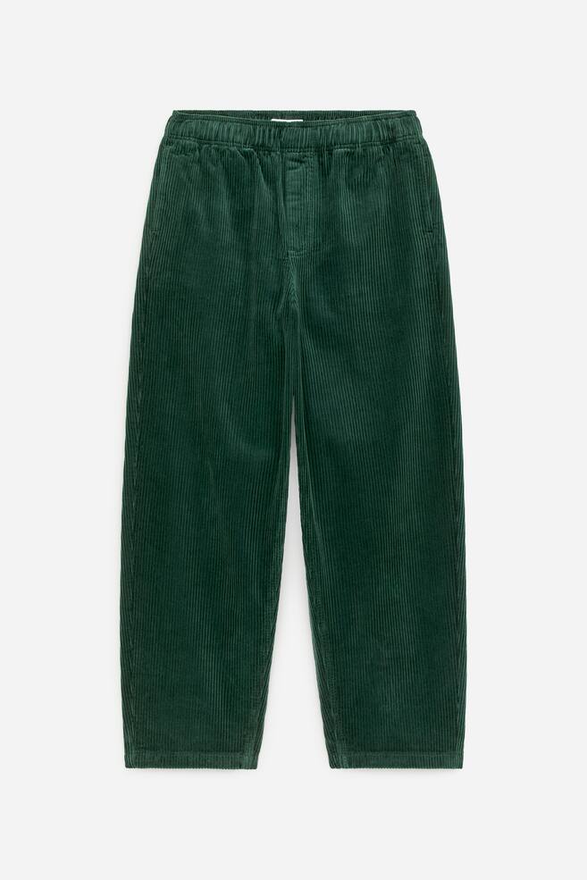 Corduroy Trousers - Dark Green - 1
