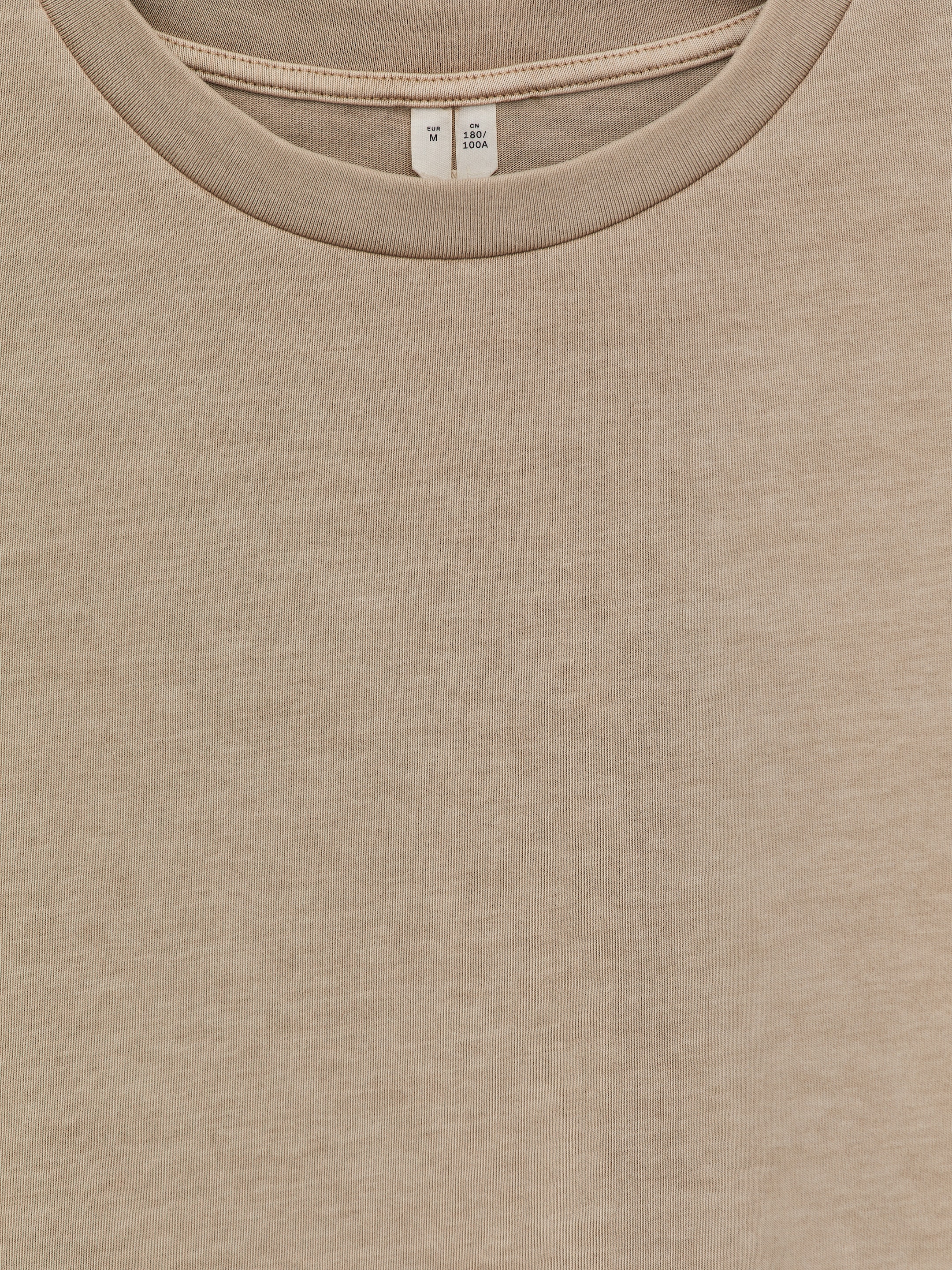 T-shirt garment dyed z dzianiny interlock - Beżowy - Fason swobodny - Men - StillMedia/DescriptiveDetail - 2