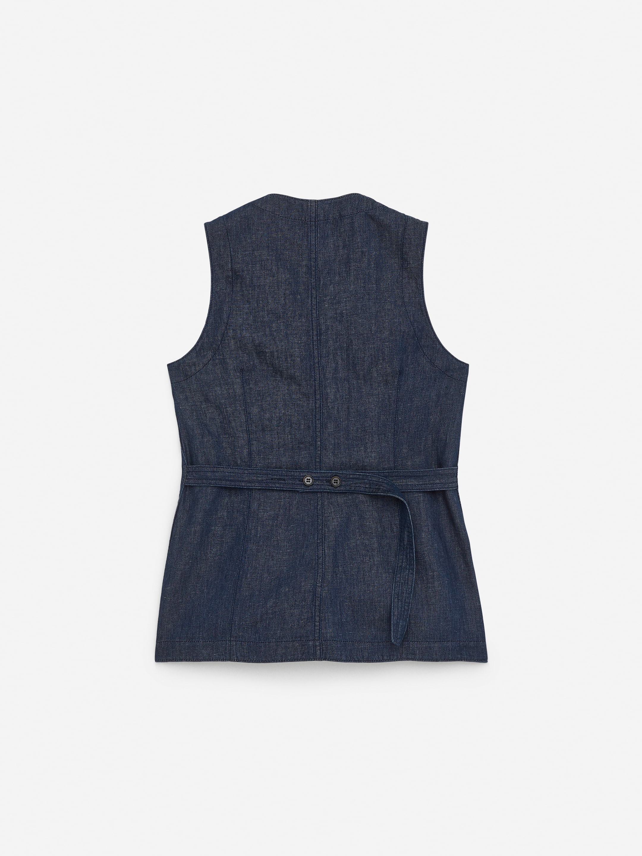Zobrazit větší obrázek: Fitted Denim Vesta - Tmavě modrá - ŽENY | H&M CZ 2