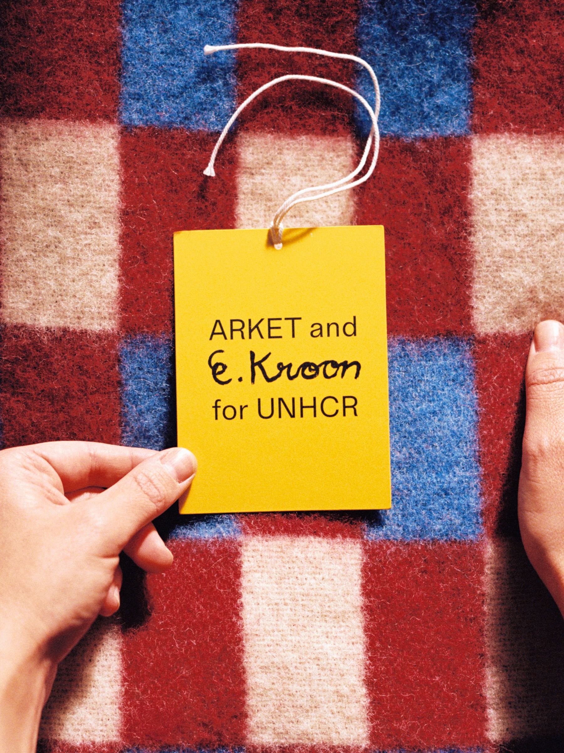 Evelina Kroon Blanket for UNHCR - Blue/Off White/Red - Homeware - StillMedia/Environmental - 1