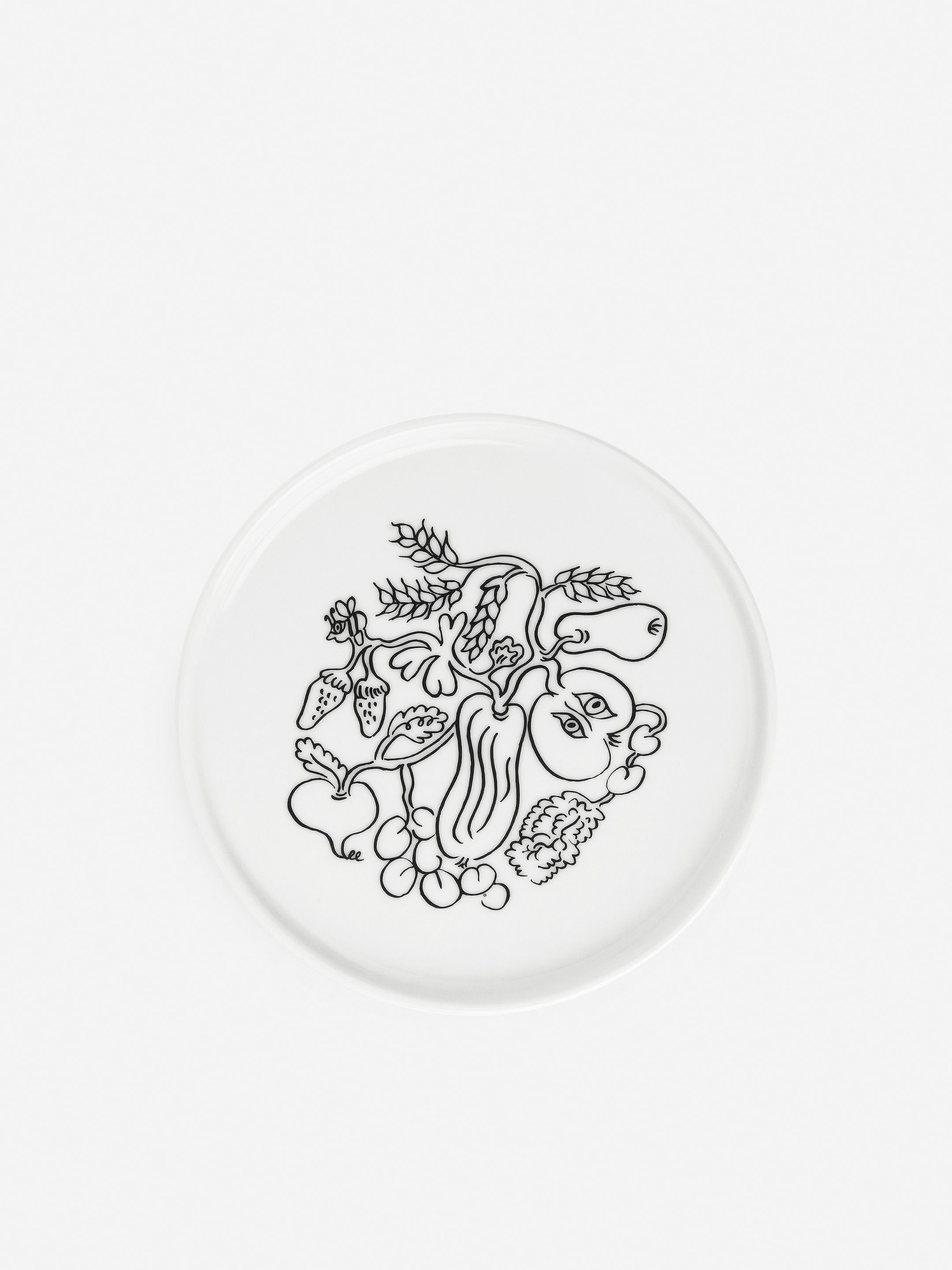 Visualizza immagine più grande: Piatto ARKET CAFÉ - Bianco/Nero | H&M IT 1