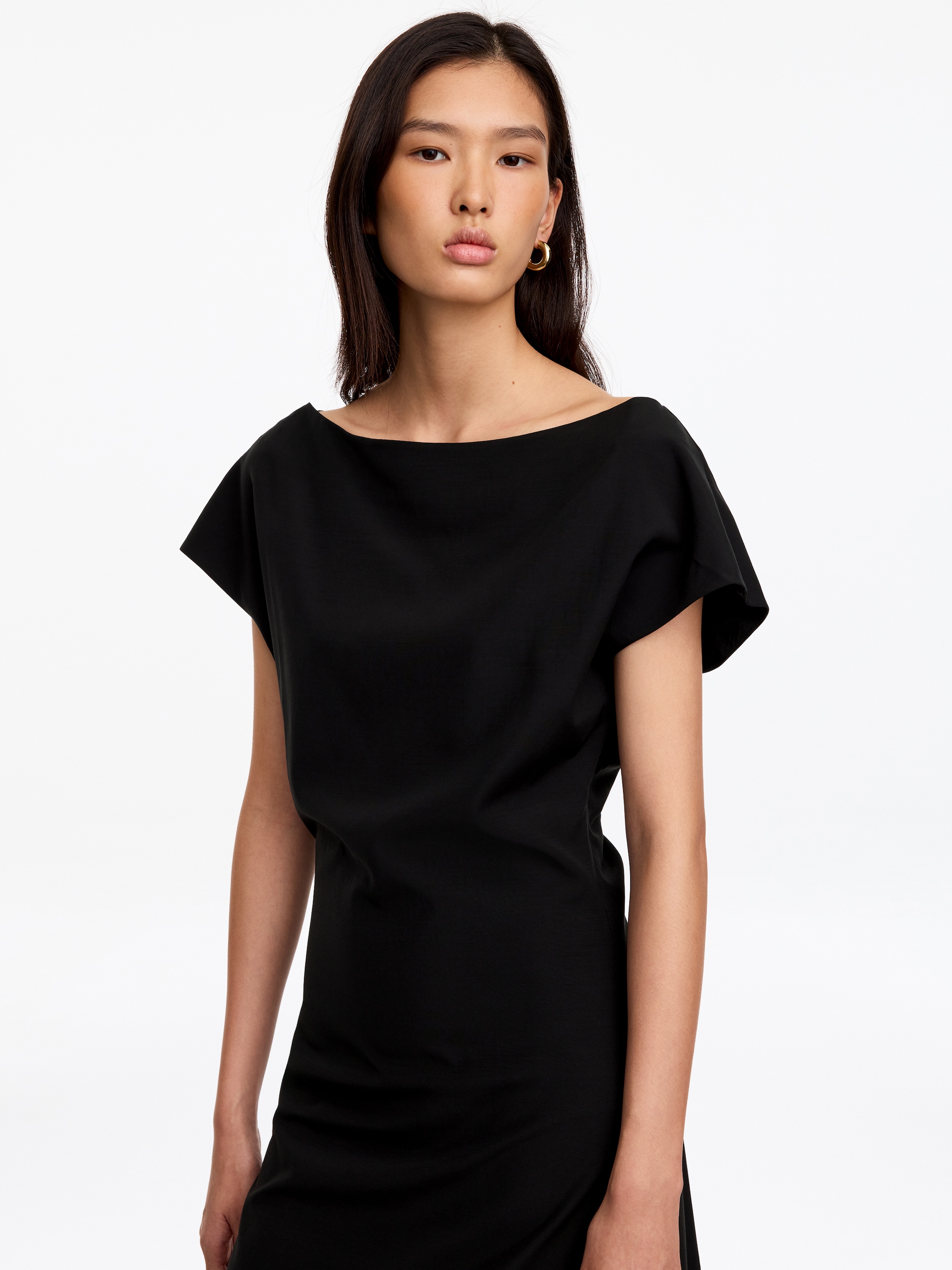 Off-Shoulder Midi Dress - Black - Regular fit - women - StillMedia/Lookbook - 3