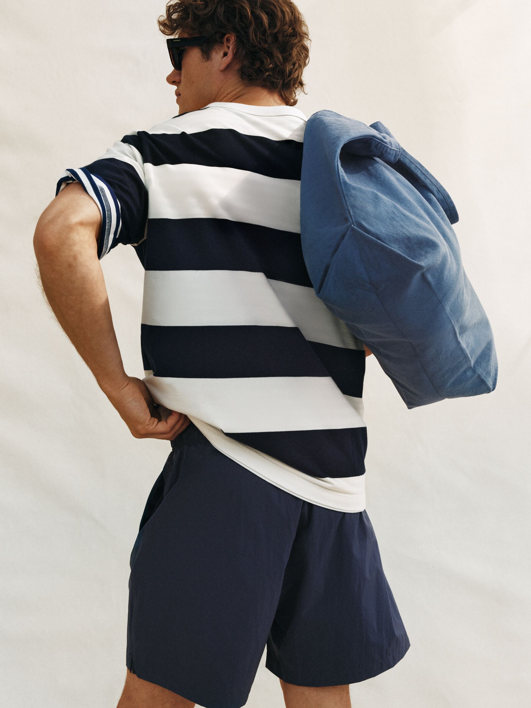 Sporty Swim Shorts - Blue - Regular fit - Men - StillMedia/Environmental - 1