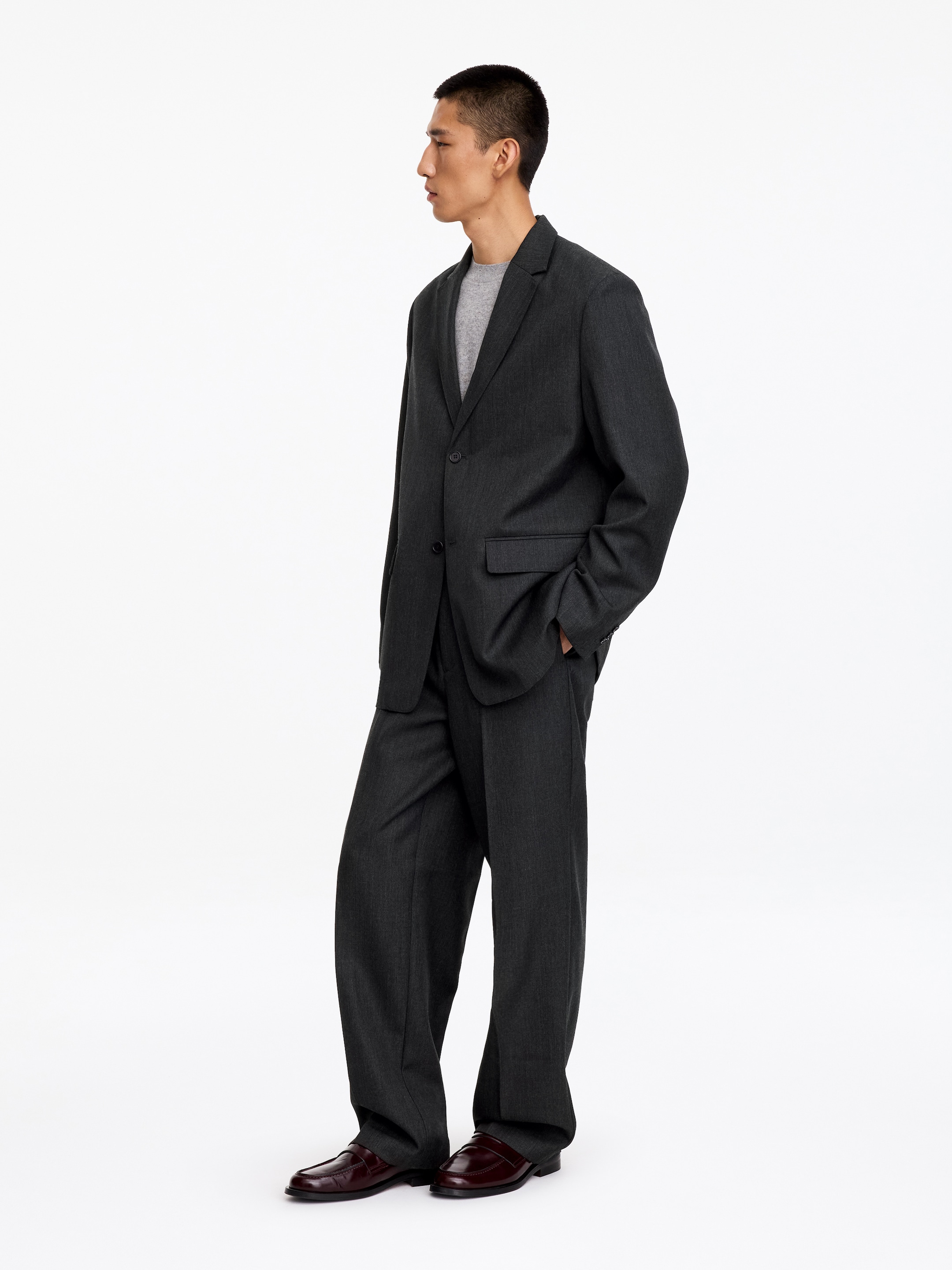 Blazer in lana - Grigio scuro - Relaxed fit - men - StillMedia/Lookbook - 2