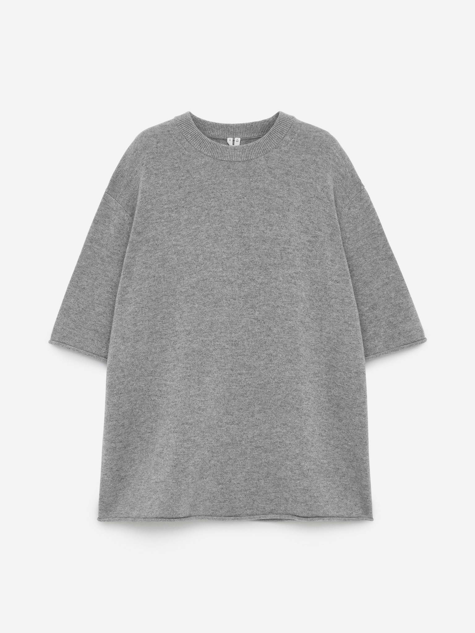 T-shirt oversize en cachemire - Gris chiné