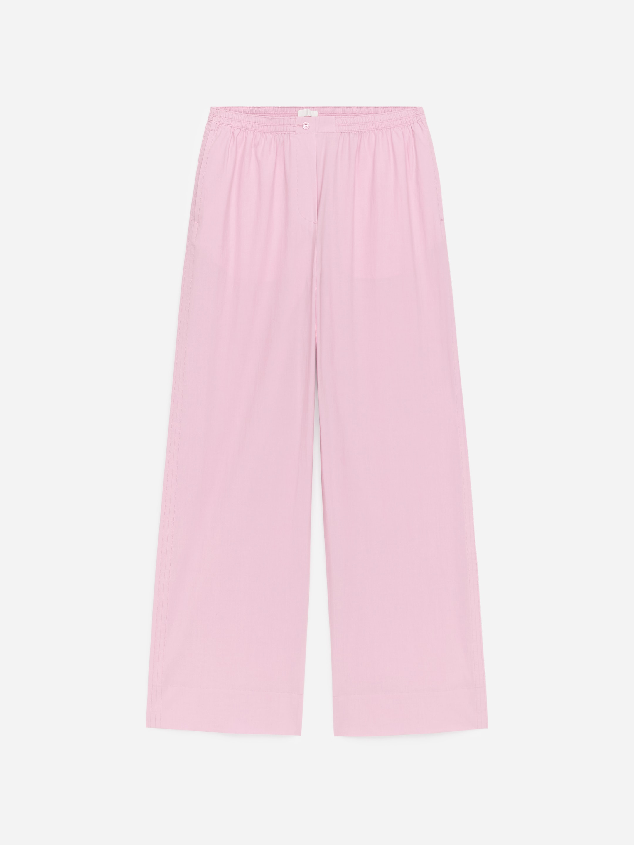 Relaxed Cotton Trousers - Pink - Relaxed fit - Women - StillMedia/DescriptiveStillLife - 2
