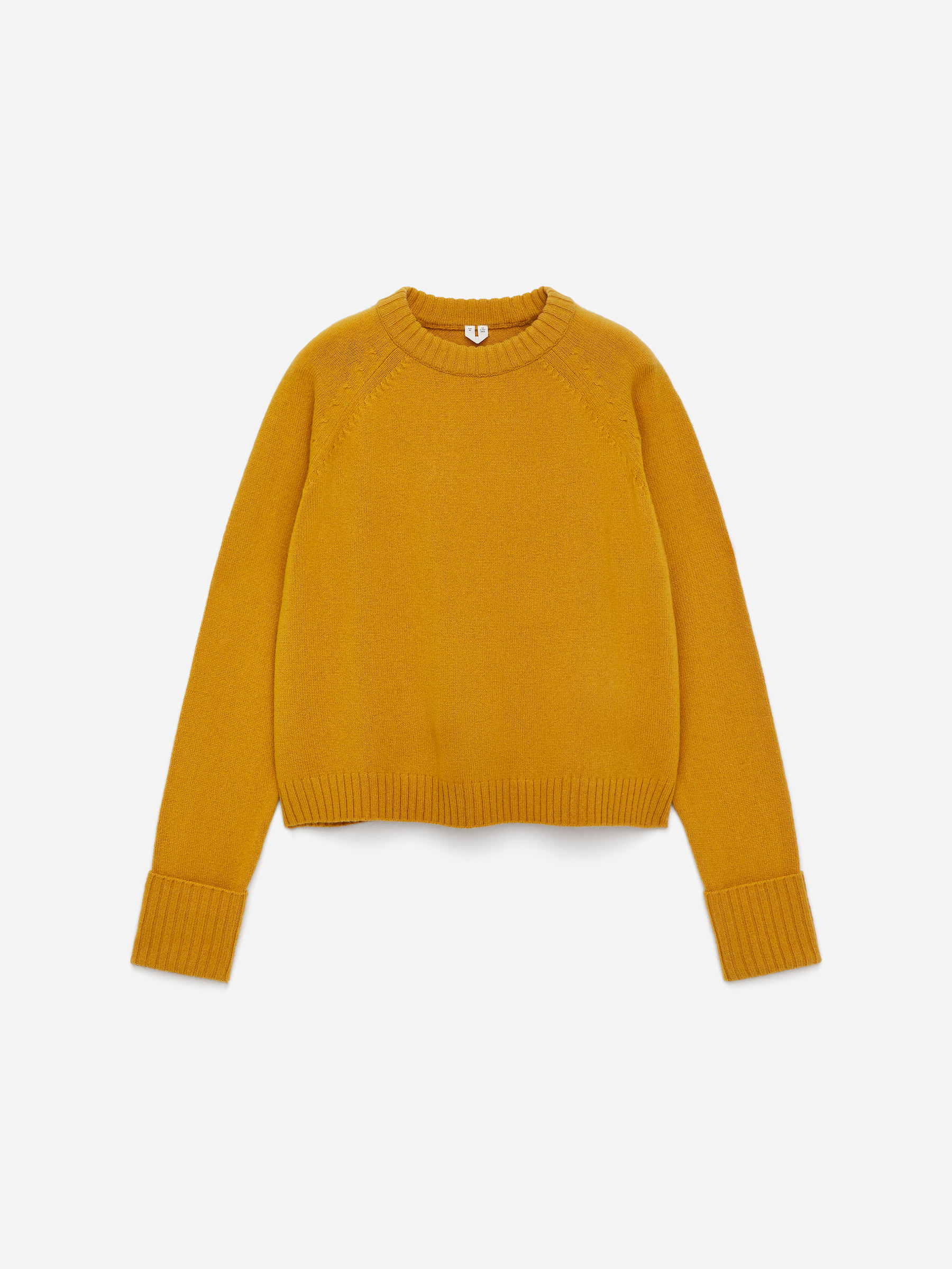 Folded Sleeve Wool Jumper - Dark Yellow - Regular fit - Women - StillMedia/DescriptiveStillLife - 2