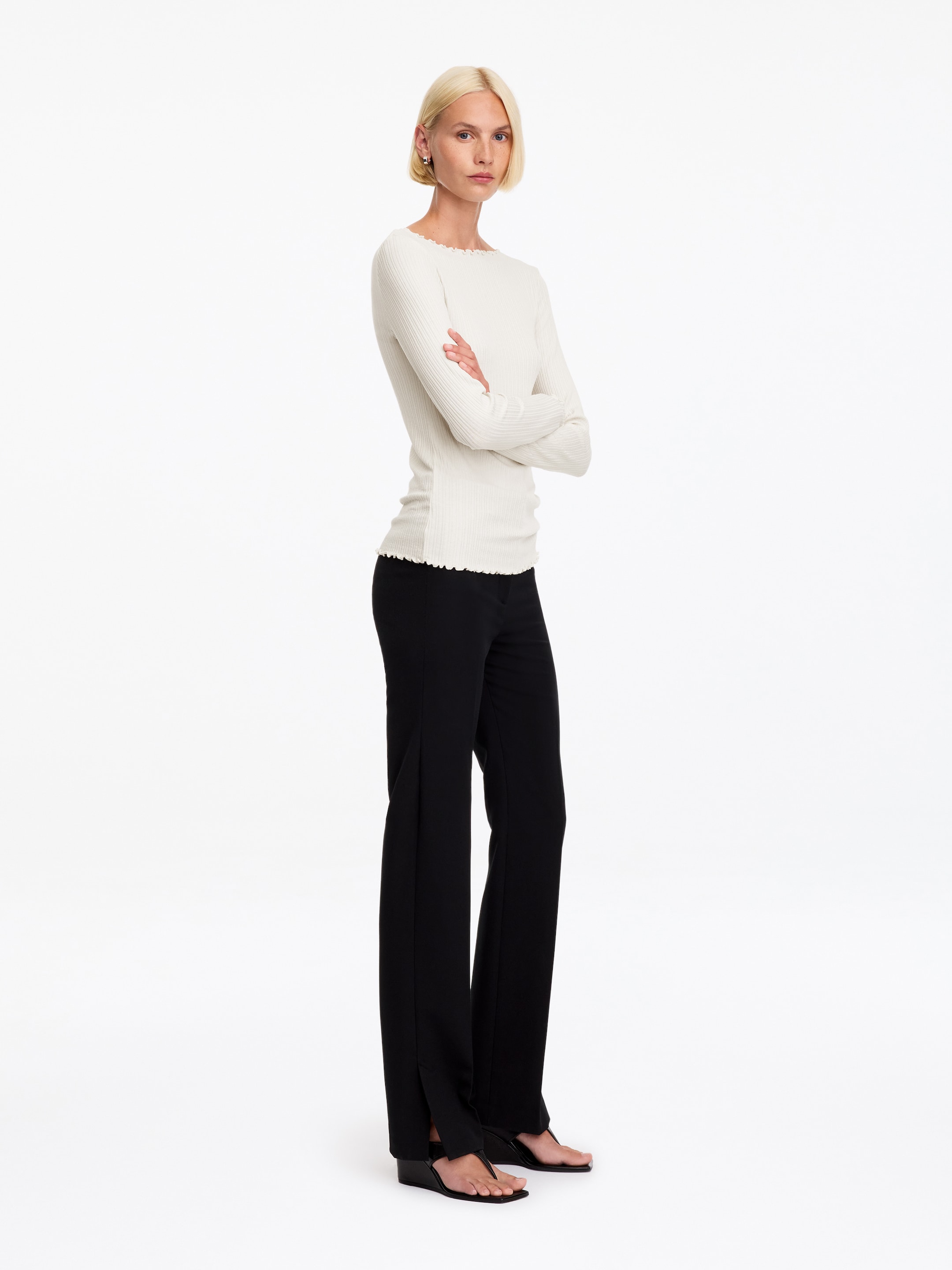 Top con cuello barco - Blanco roto - Corte estándar - women - StillMedia/Lookbook - 8