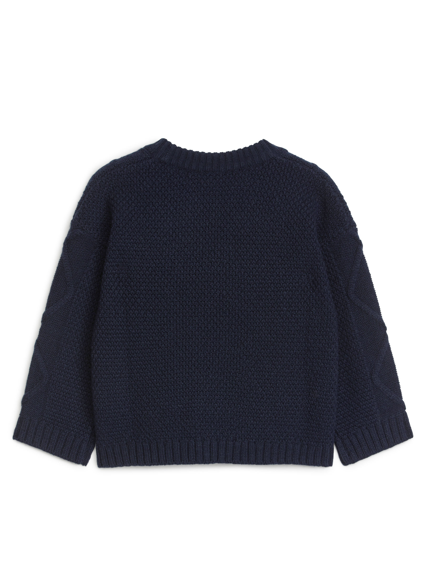 Wool Blend Cable Jumper - Dark Blue - Regular fit - Children - StillMedia/DescriptiveStillLife - 2