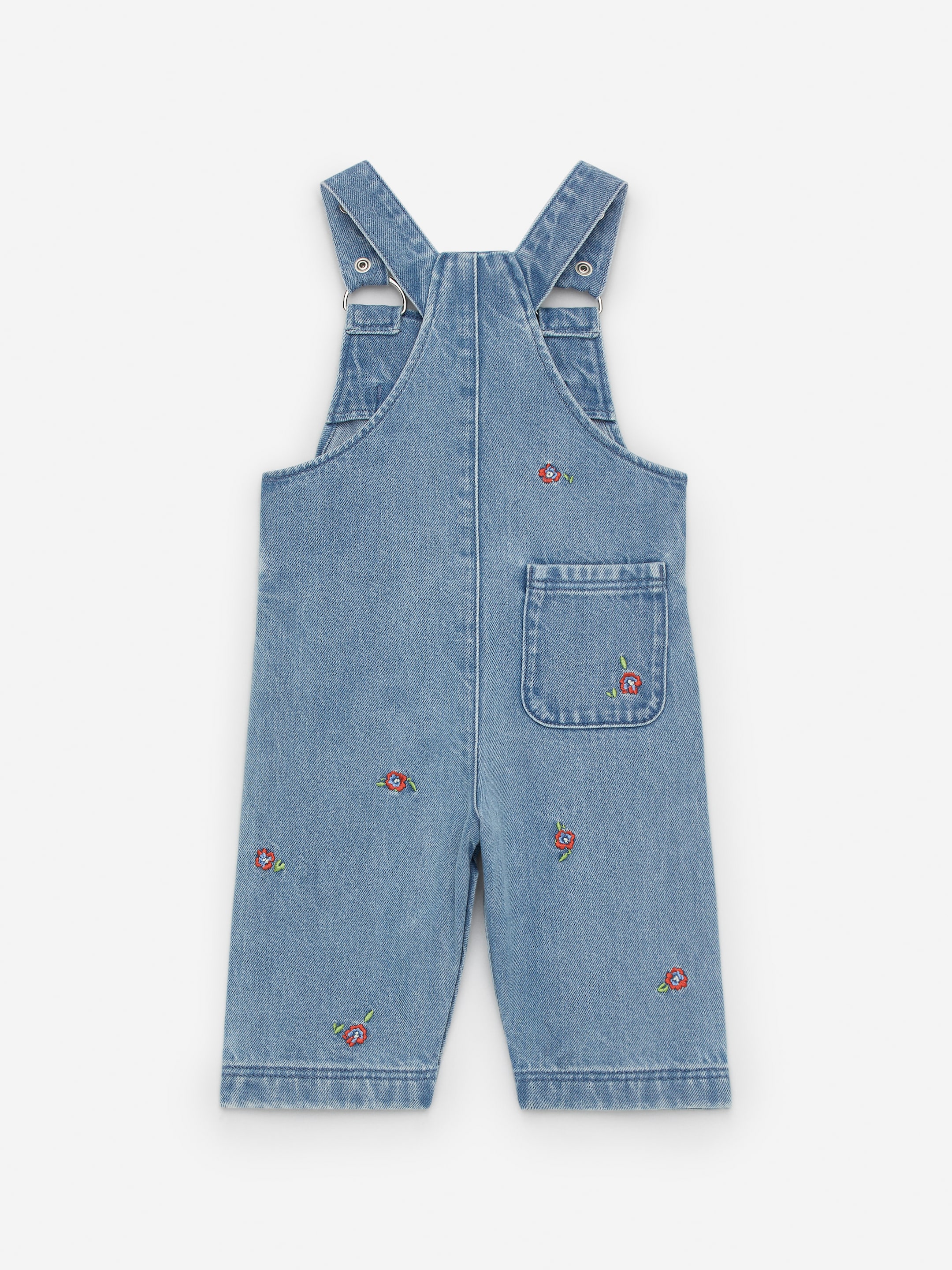 View larger image: Embroidered Denim Dungarees - Light Blue - Kids | H&M GB 2