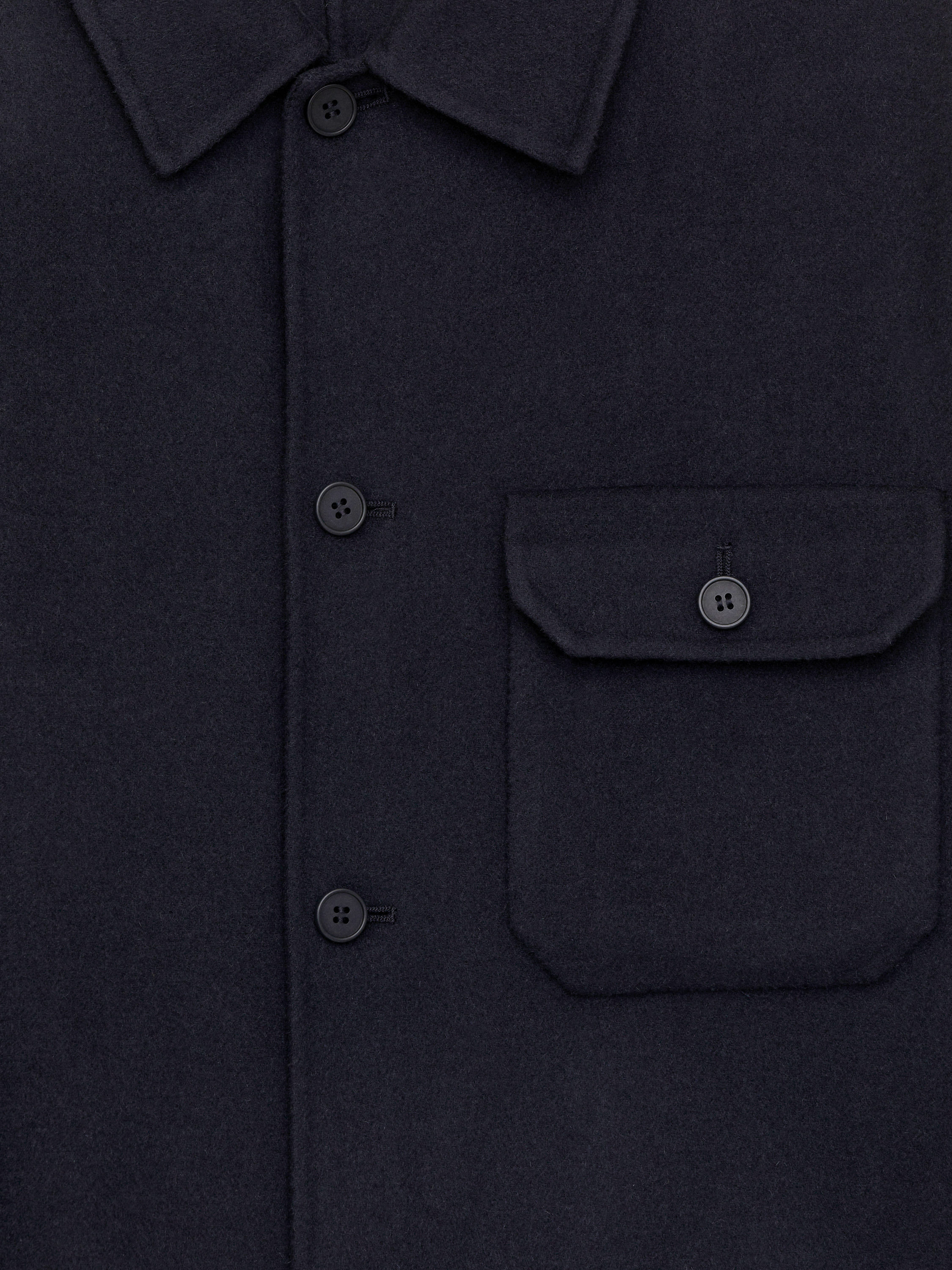 Doublé Wool Blend Shirt - Dark Blue - Regular fit - Men - StillMedia/DescriptiveDetail - 2