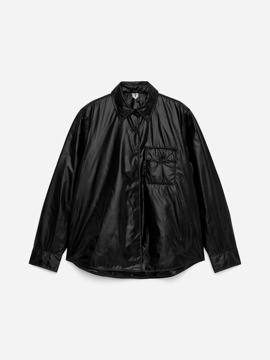ARKET Women's  Nylon Overshirt Black,  size XXS