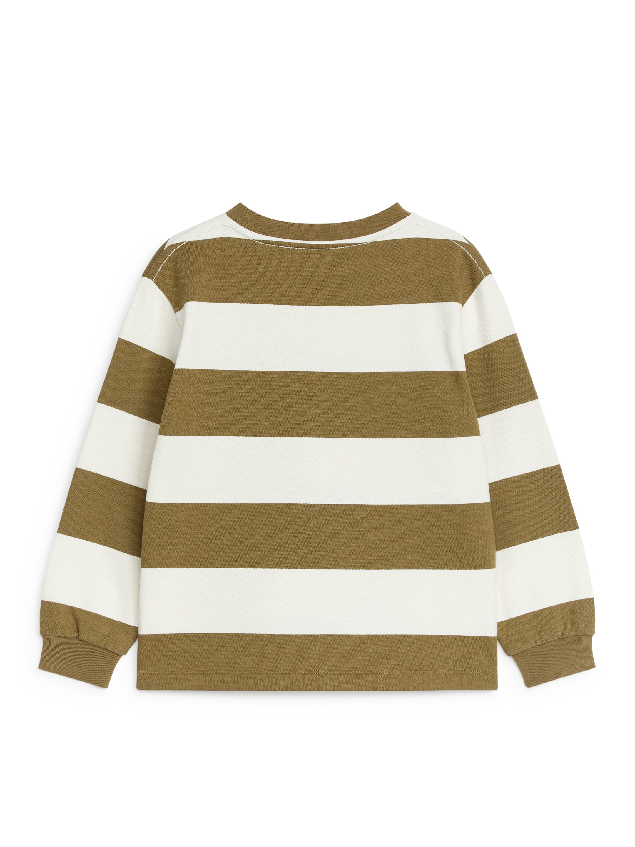 Cotton Sweatshirt - Khaki Green/Off White - Regular fit - Children - StillMedia/DescriptiveStillLife - 3