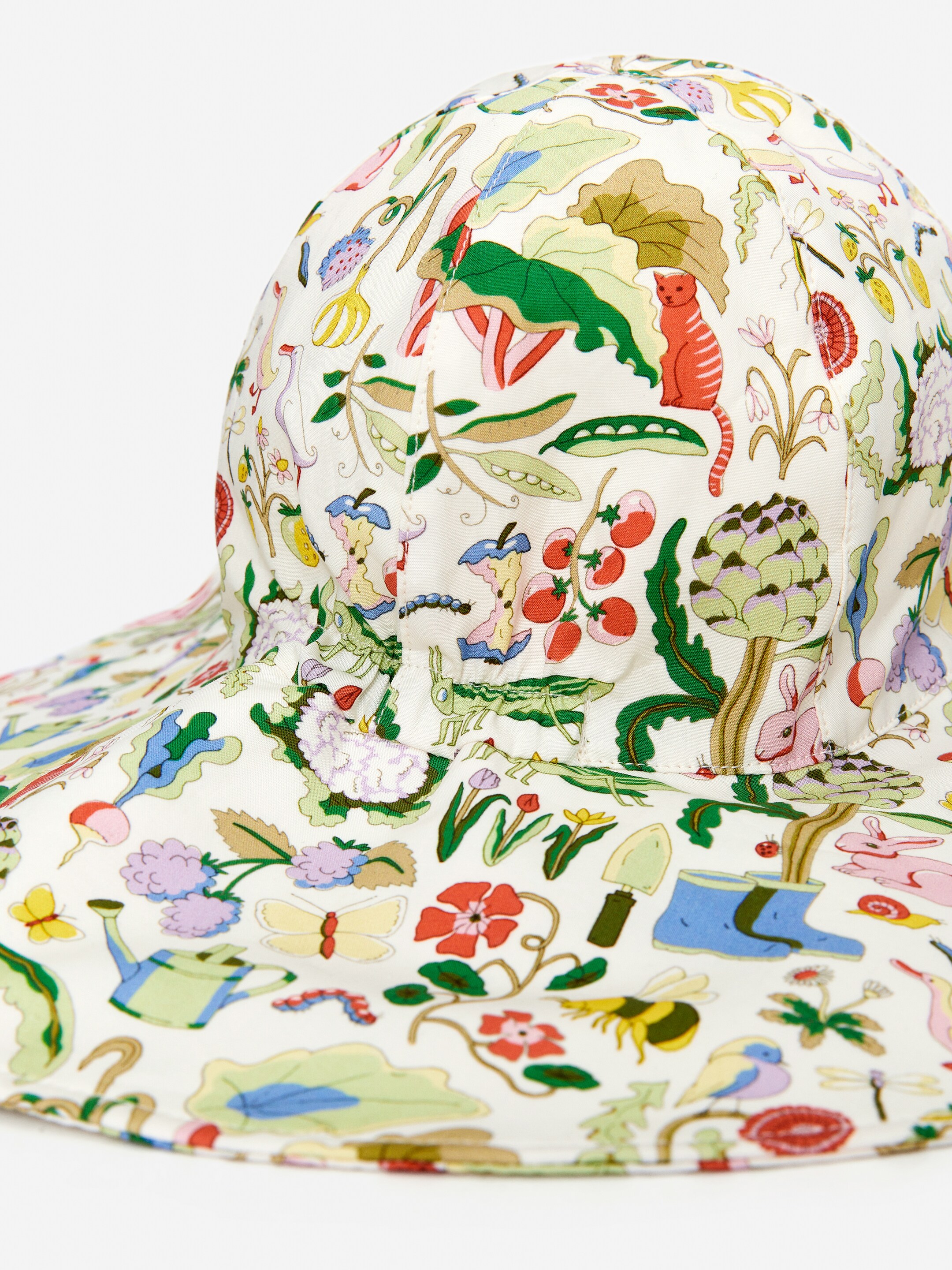Visualizza immagine più grande: Cappello da sole in stamigna - Bianco sporco/Stampa giardino - BAMBINO | H&M IT 3
