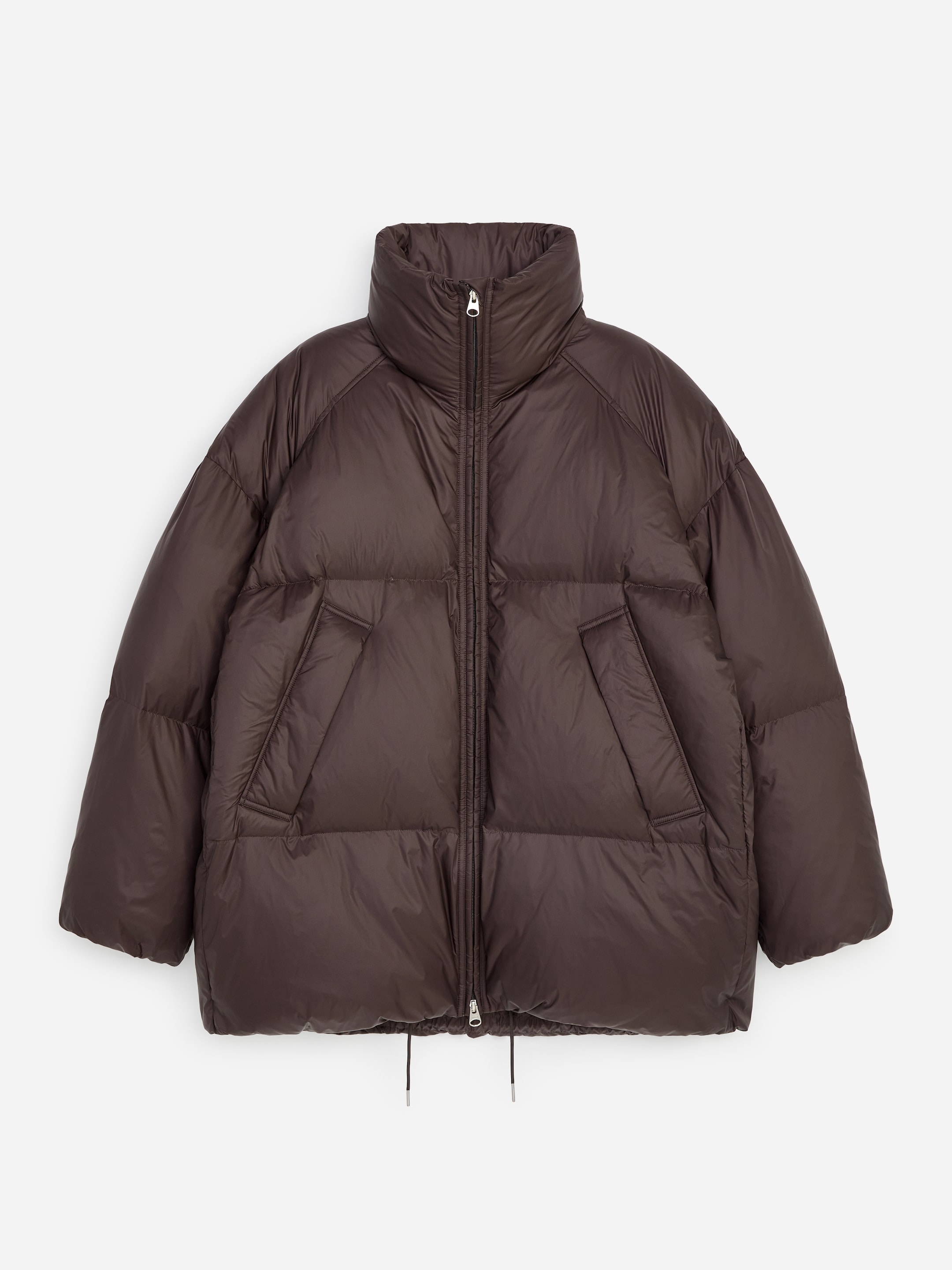 Upcycled Down Puffer Jacket - Brown - Oversized - women - StillMedia/DescriptiveStillLife - 2