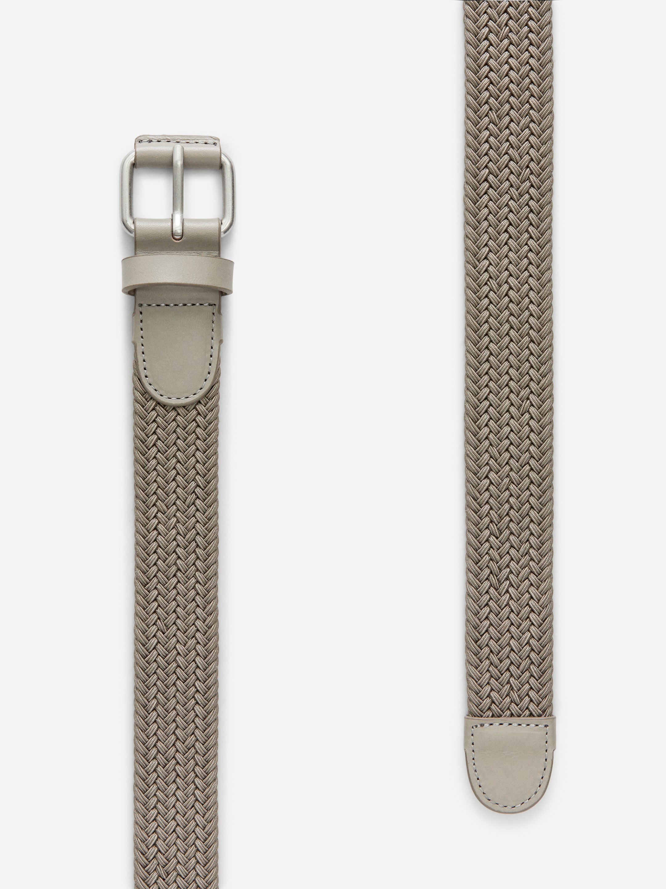 Flechtgürtel mit Lederbesatz - Grau - Herren - StillMedia/DescriptiveDetail - 1