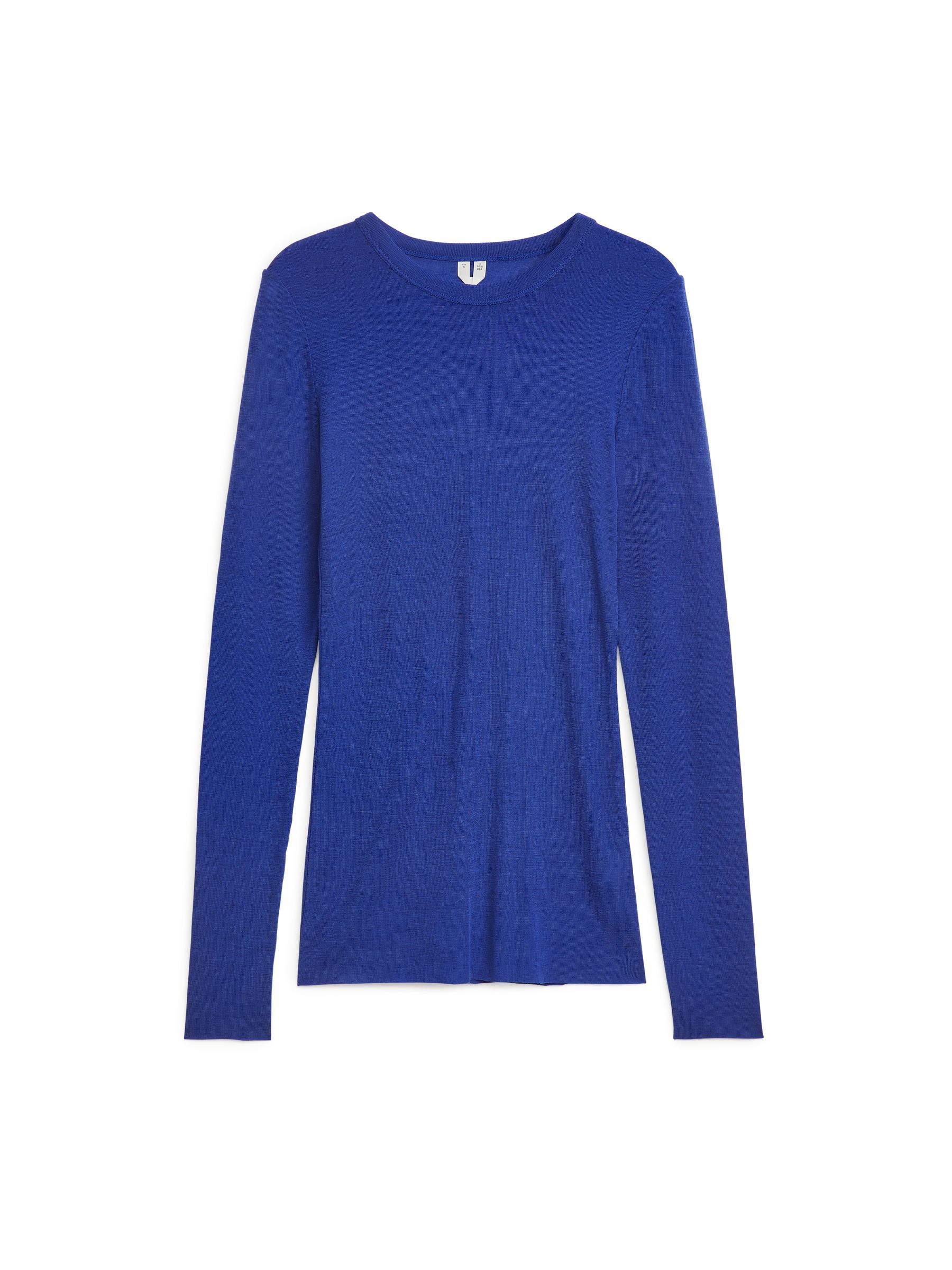 Maglia in lana merino a maniche lunghe-#212F75-10109