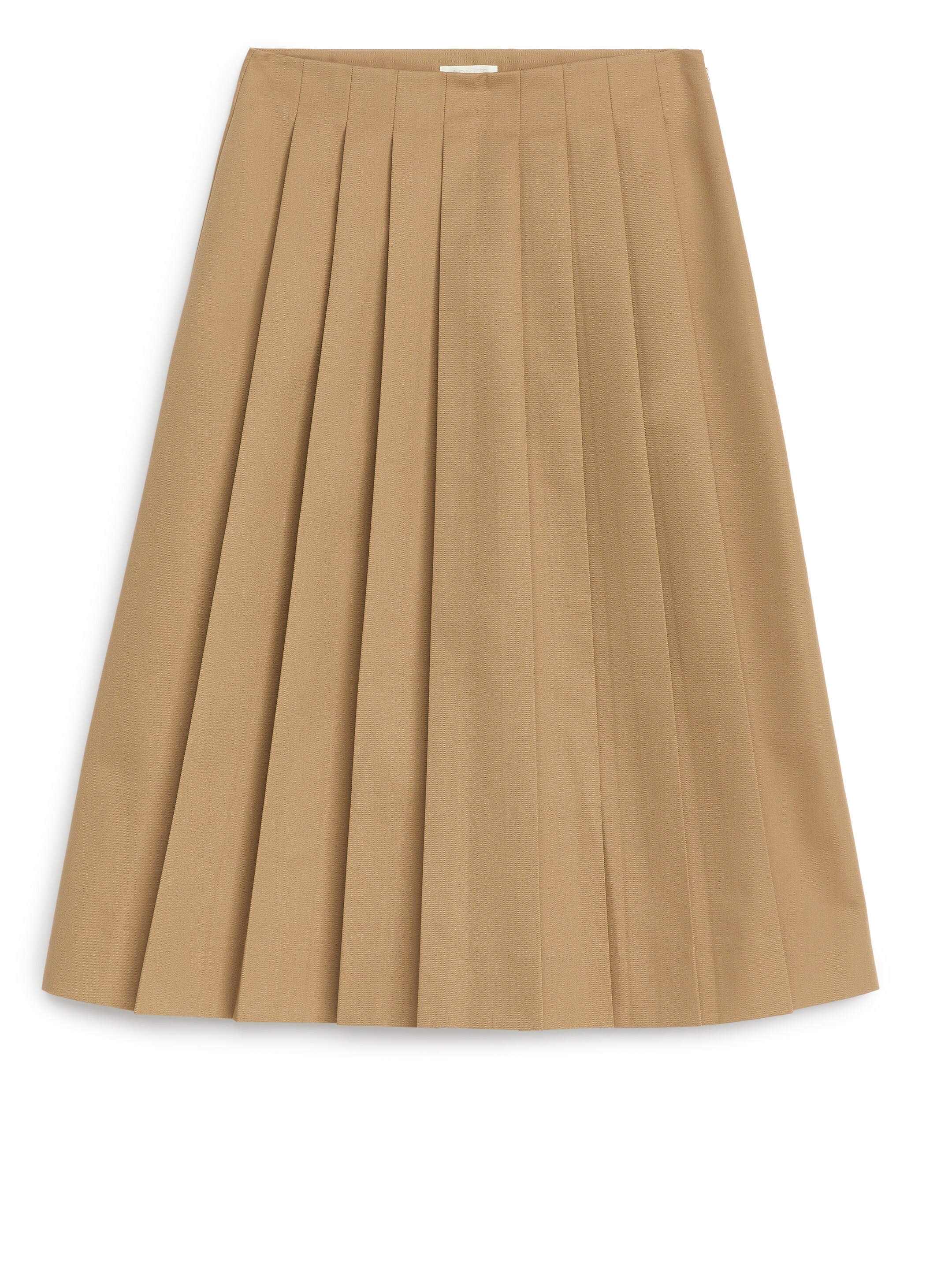 View larger image: Midi Pleated Skirt - Dark Beige - Ladies | H&M GB 1