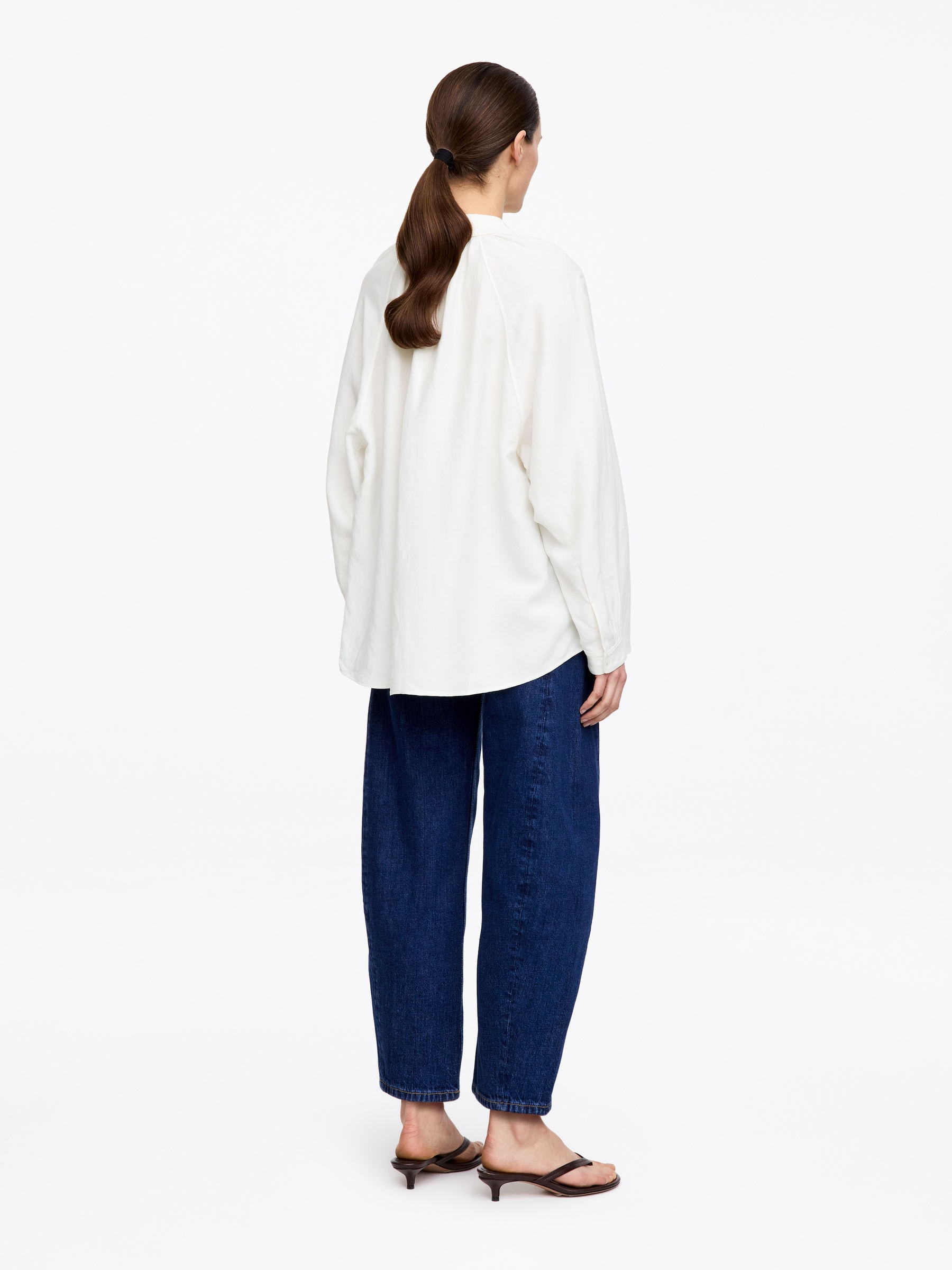 Viscose-Linen Shirt - White - Regular fit - Women - StillMedia/Lookbook - 3