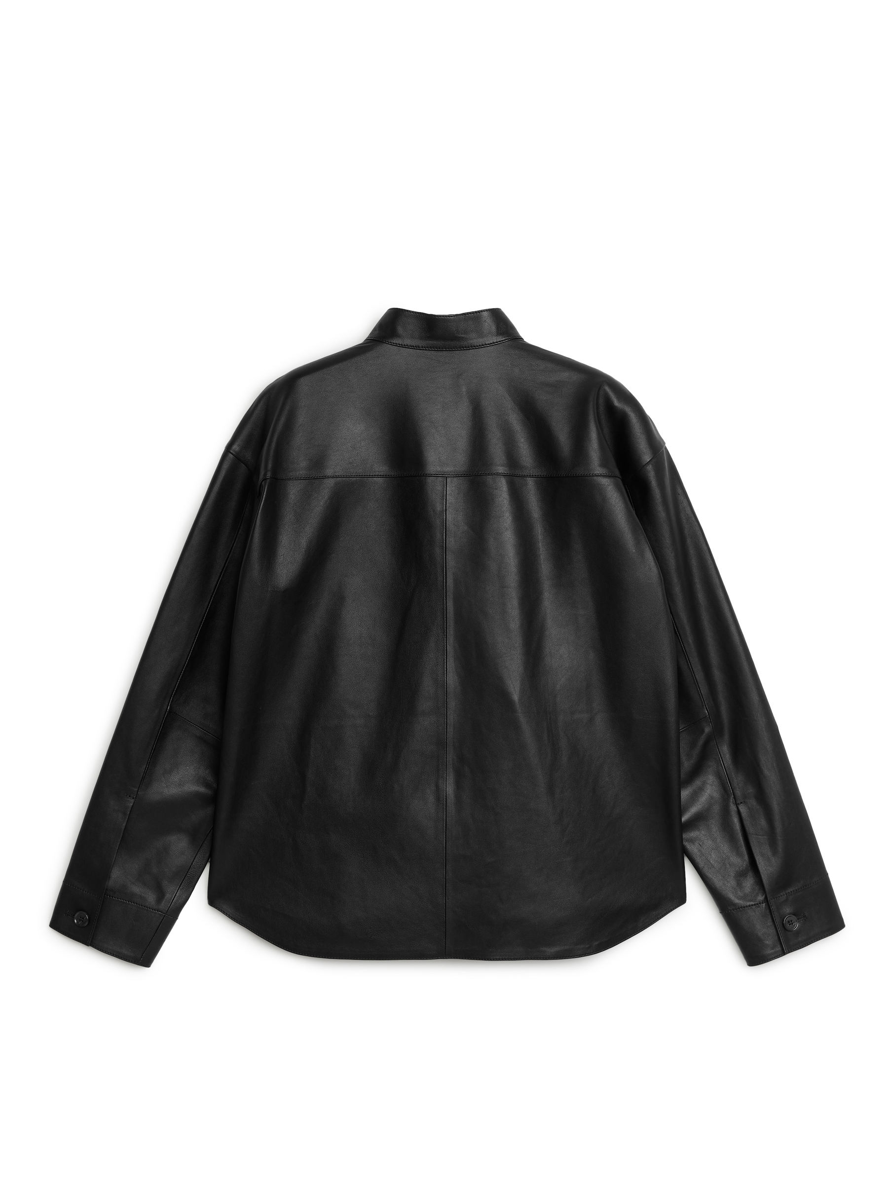 Leather Shirt - Black - Oversized - Women - StillMedia/DescriptiveStillLife - 3