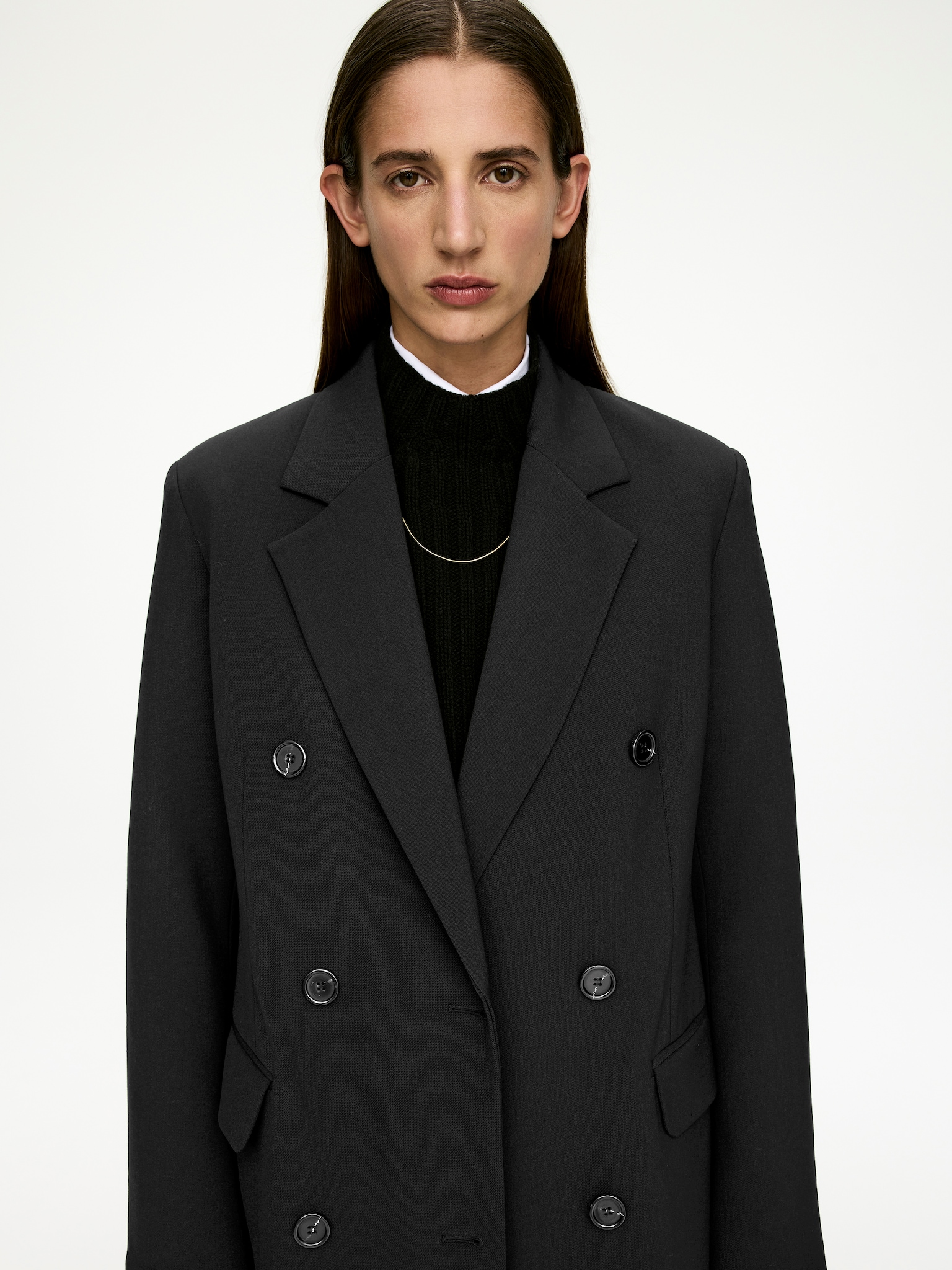 Slim Coat - Czarny - 3