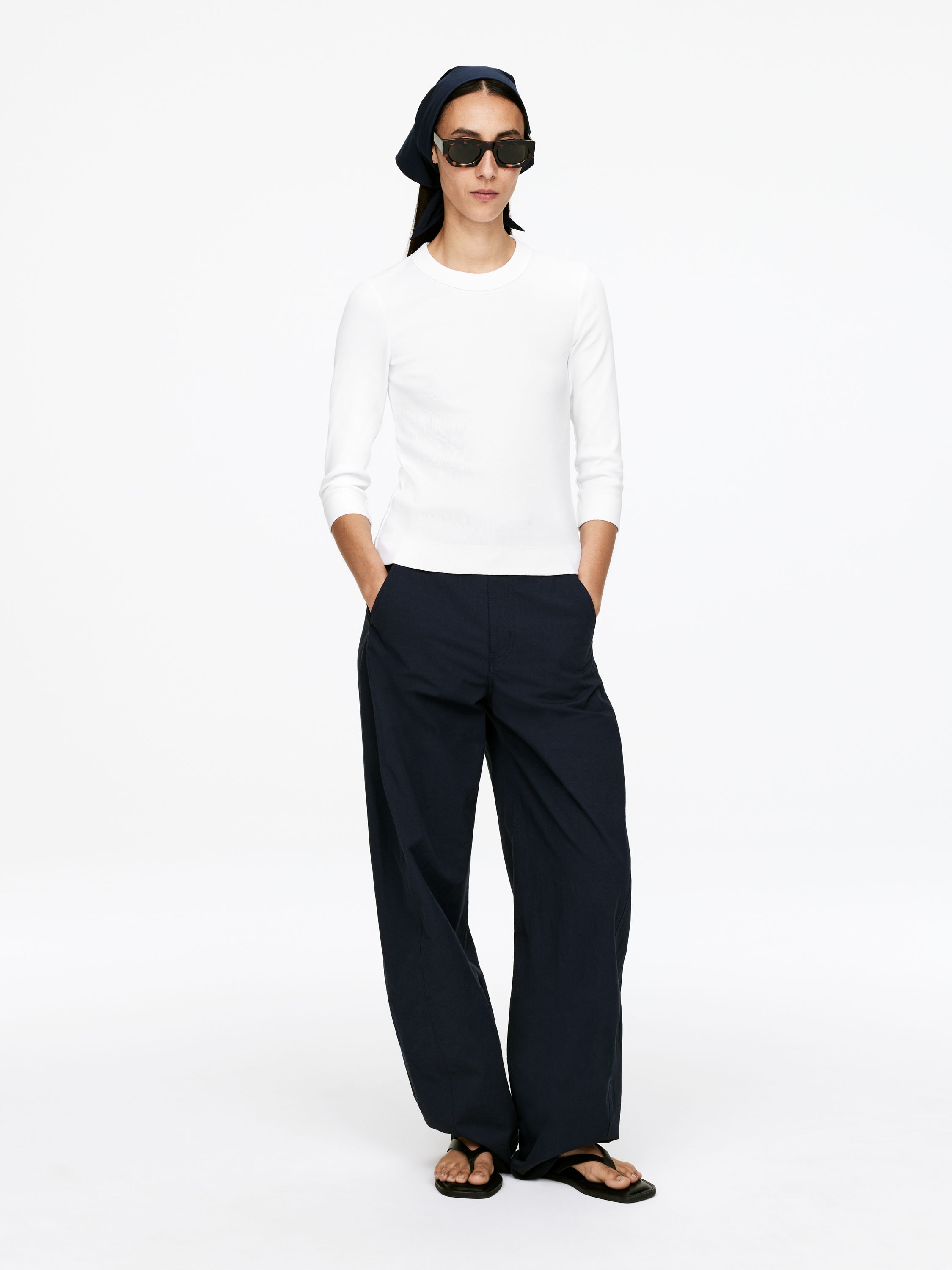 Rib Top - White - Slim fit - Women - StillMedia/Lookbook - 6