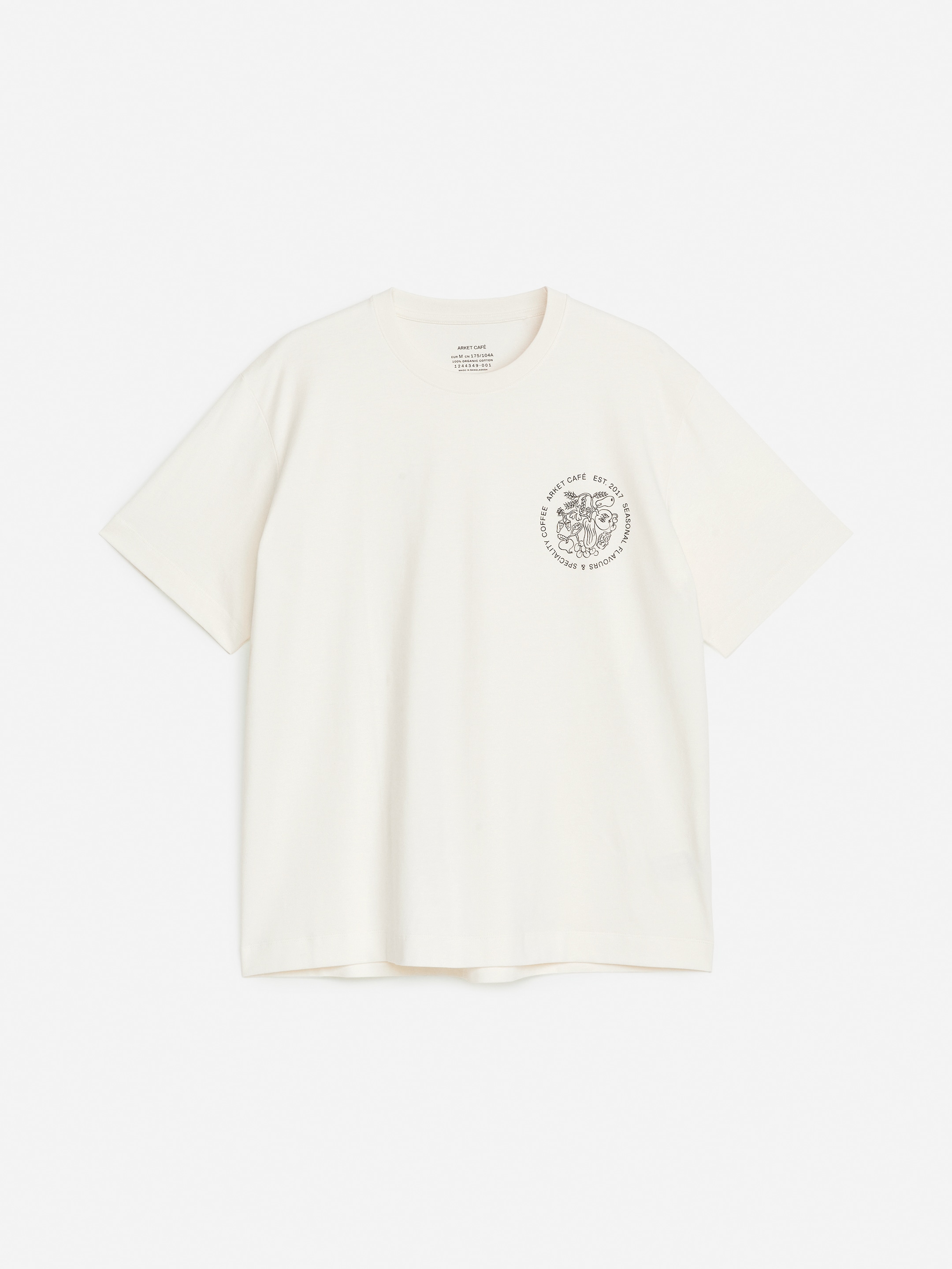 ARKET CAFÉ Printed T-Shirt - Off White/Black - Loose fit - Café - StillMedia/DescriptiveStillLife - 4