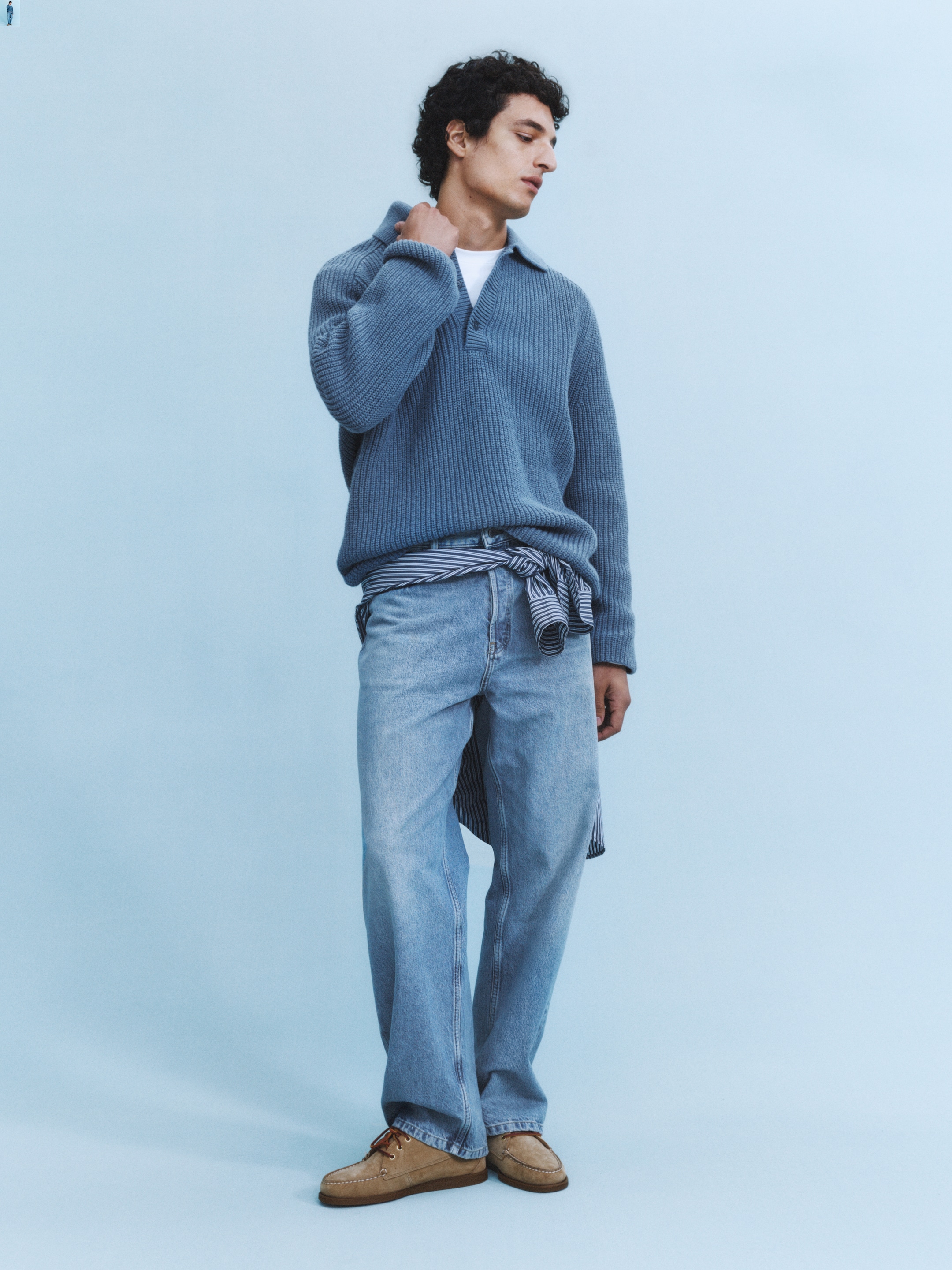 Chunky Cotton-Blend Polo - Blue - Relaxed fit - Men - StillMedia/Environmental - 1