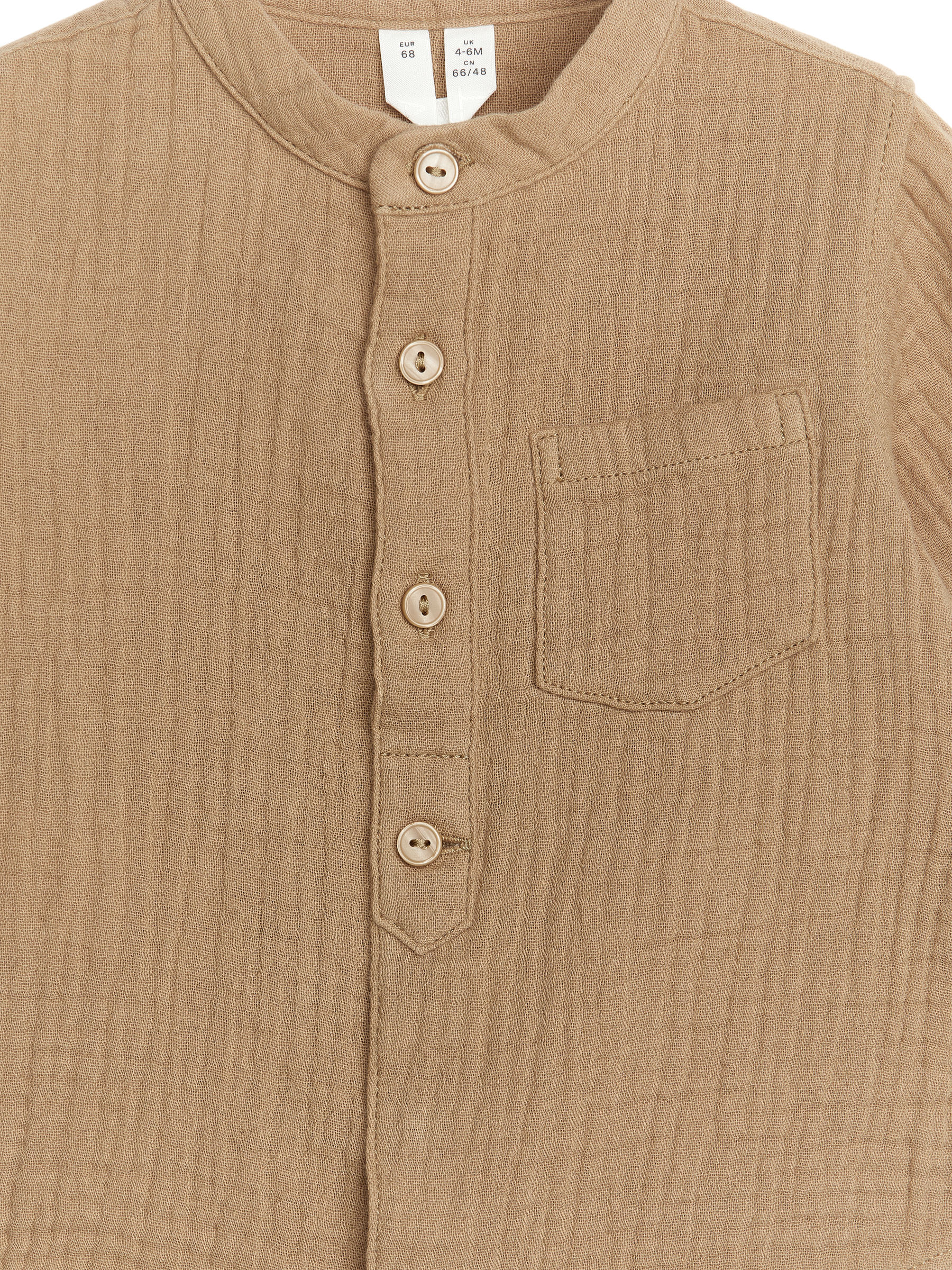 Baumwoll-Musselin-Hemd - Dunkelbeige - Regular Fit - Kinder - StillMedia/DescriptiveDetail - 2