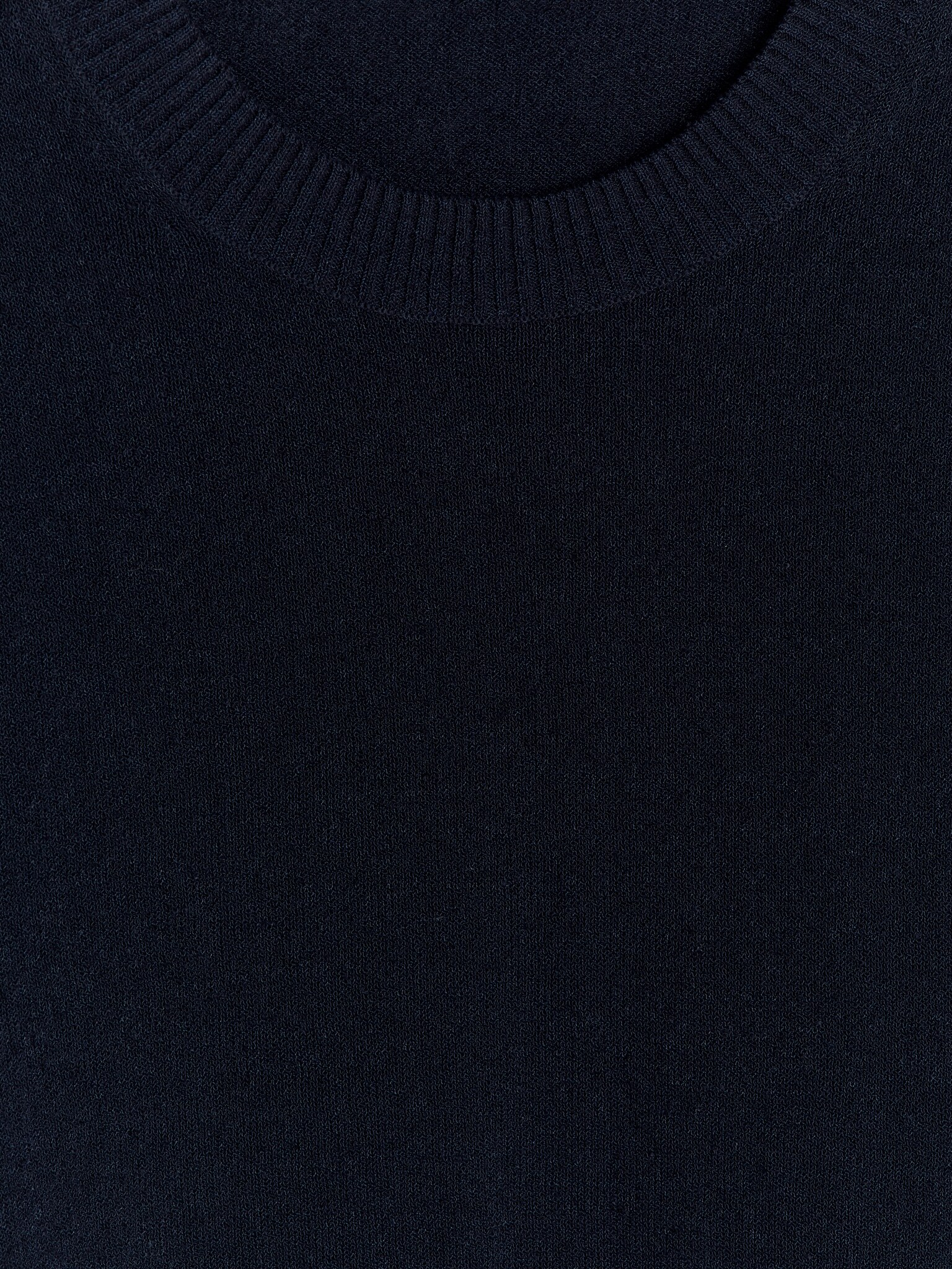 Linen Blend Jumper - Dark Blue - 2
