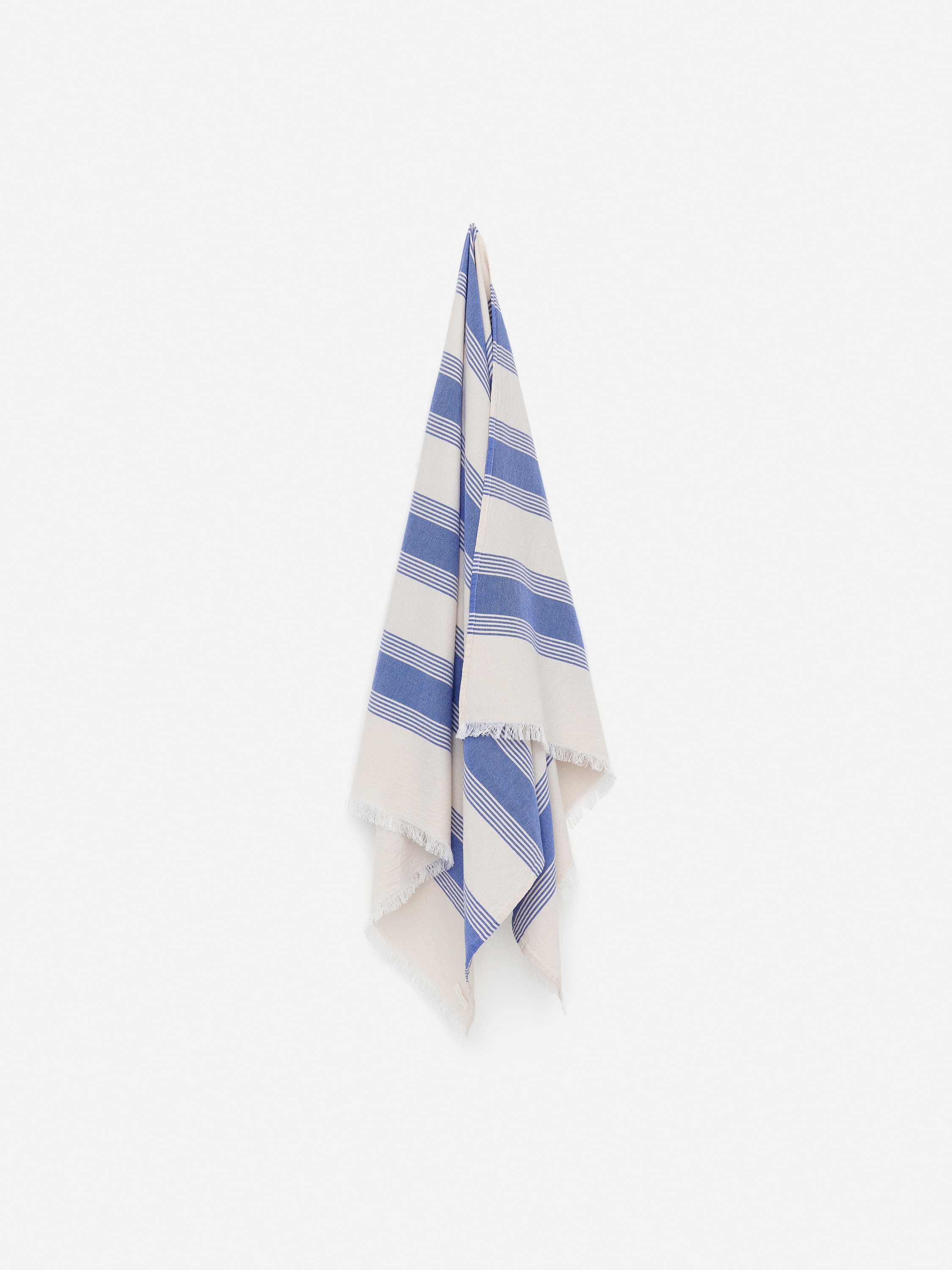 Cotton Beach Blanket – Off White/Blue – Homeware – ARKET EU
