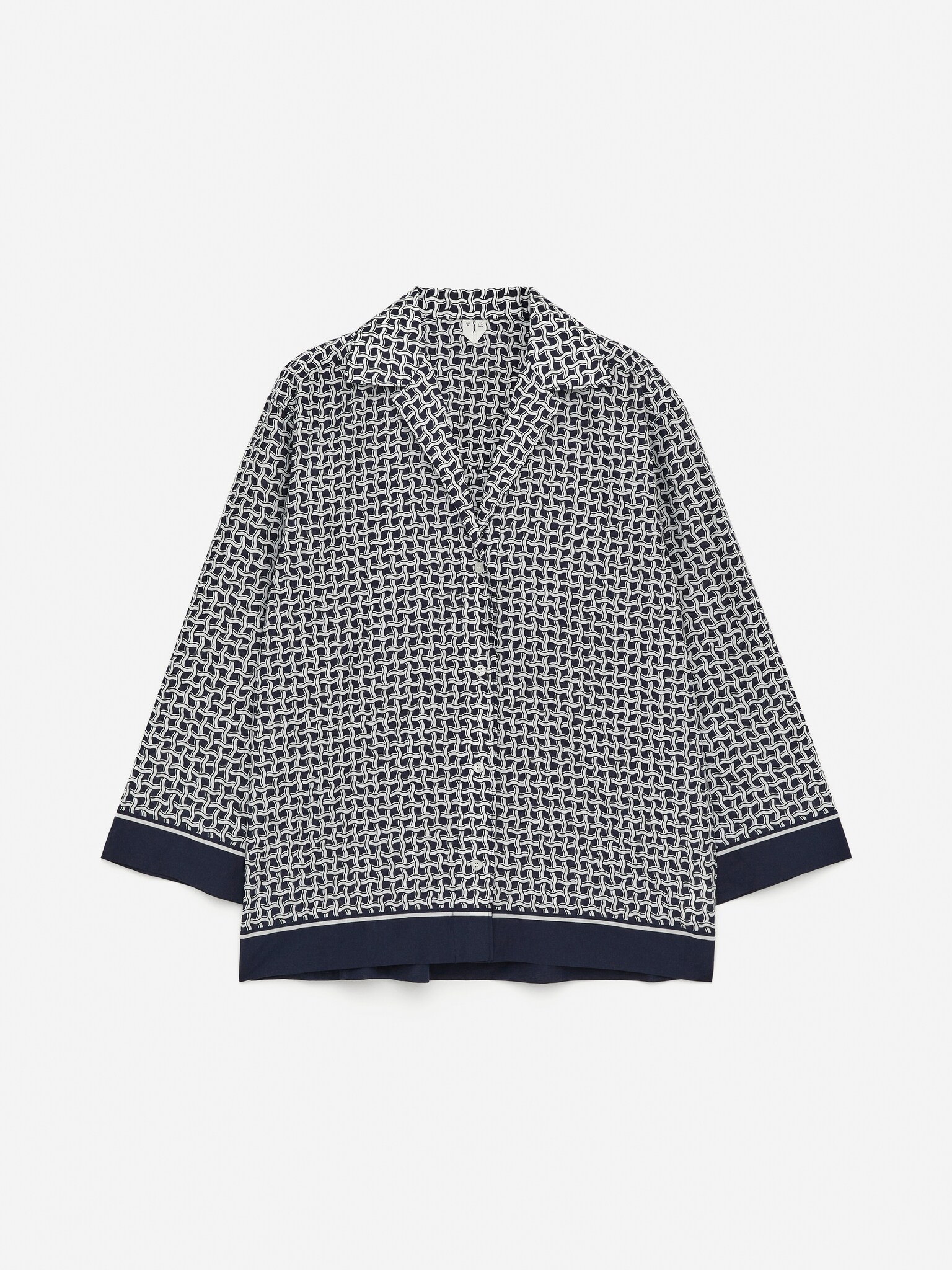 Cămașă imprimată - Albastru închis/Alb/Off White/Verde Închis