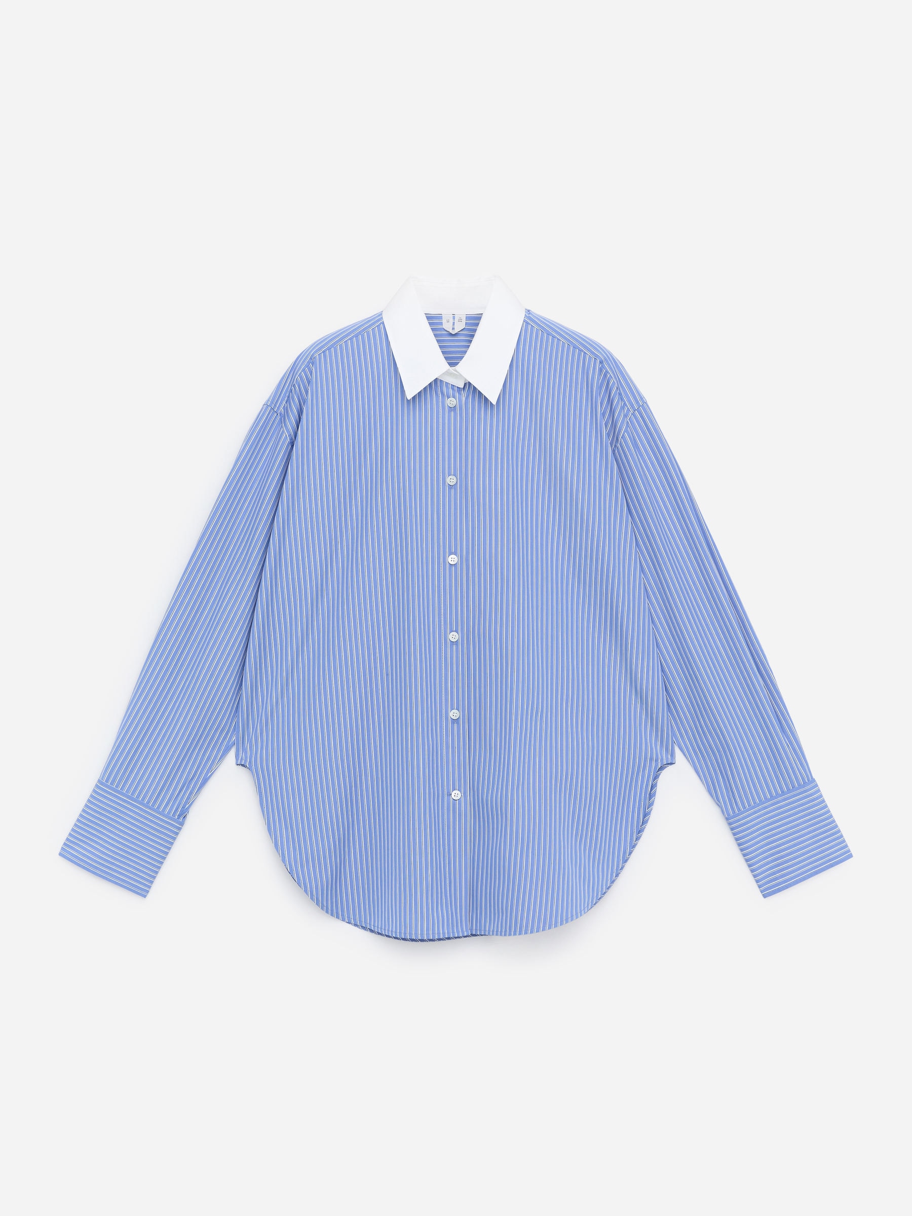 Relaxed-Fit Poplin Shirt - Blue/White - Relaxed fit - Women - StillMedia/DescriptiveStillLife - 1