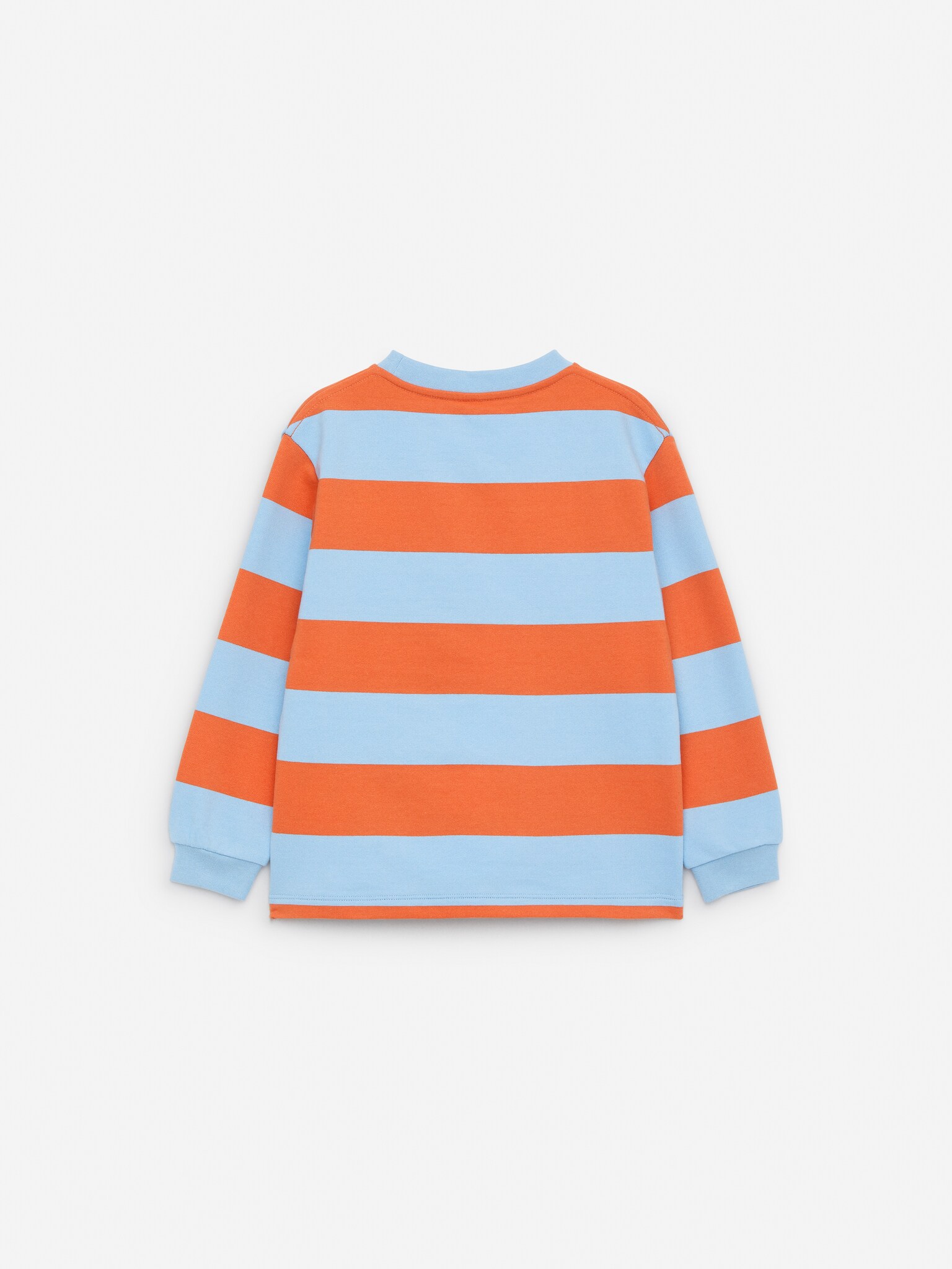Terry Sweatshirt - Light Blue/Orange/Green/Off White - 3