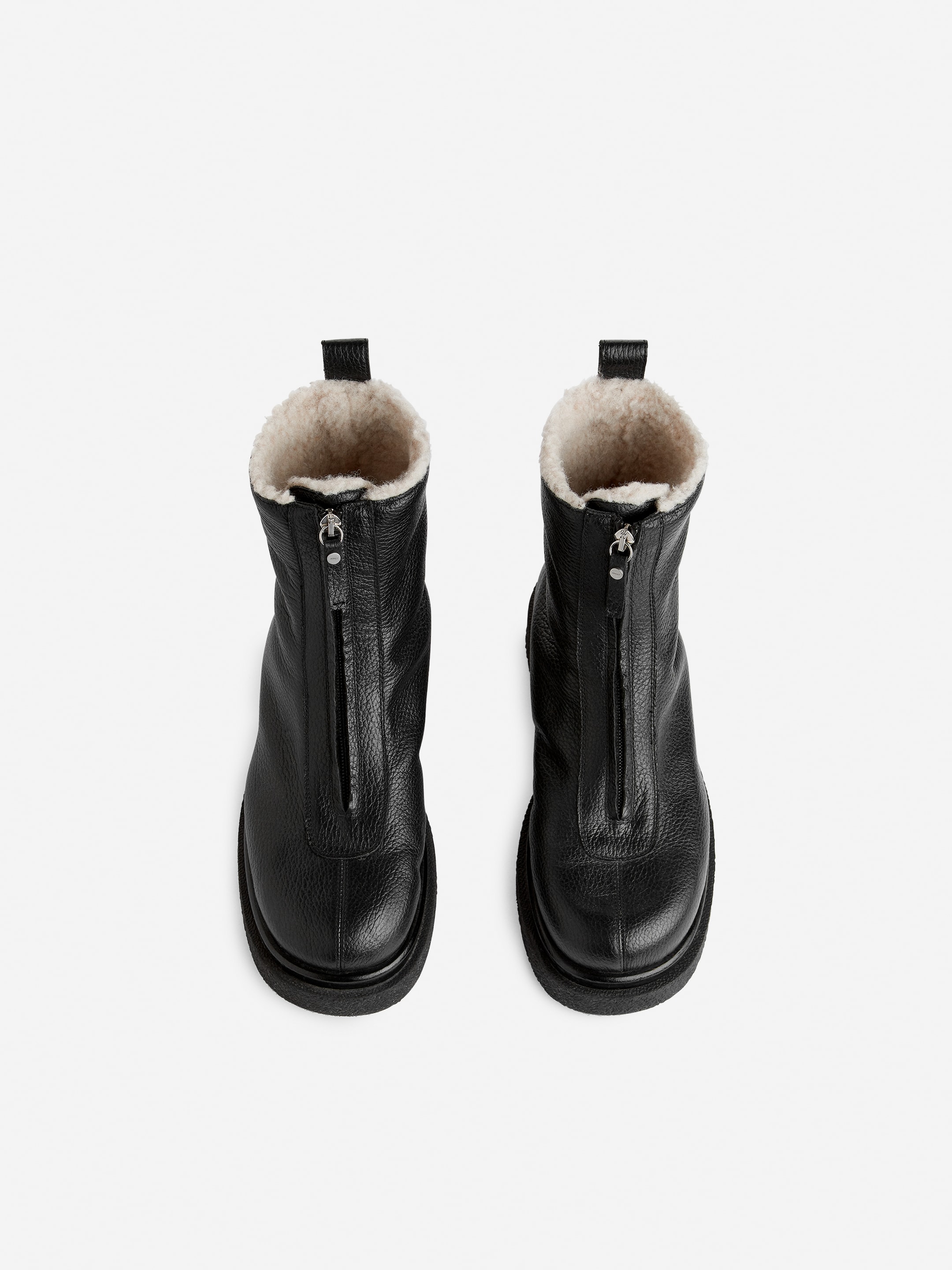 Faux Fur Leather Boots - Black - Women - StillMedia/DescriptiveStillLife - 1
