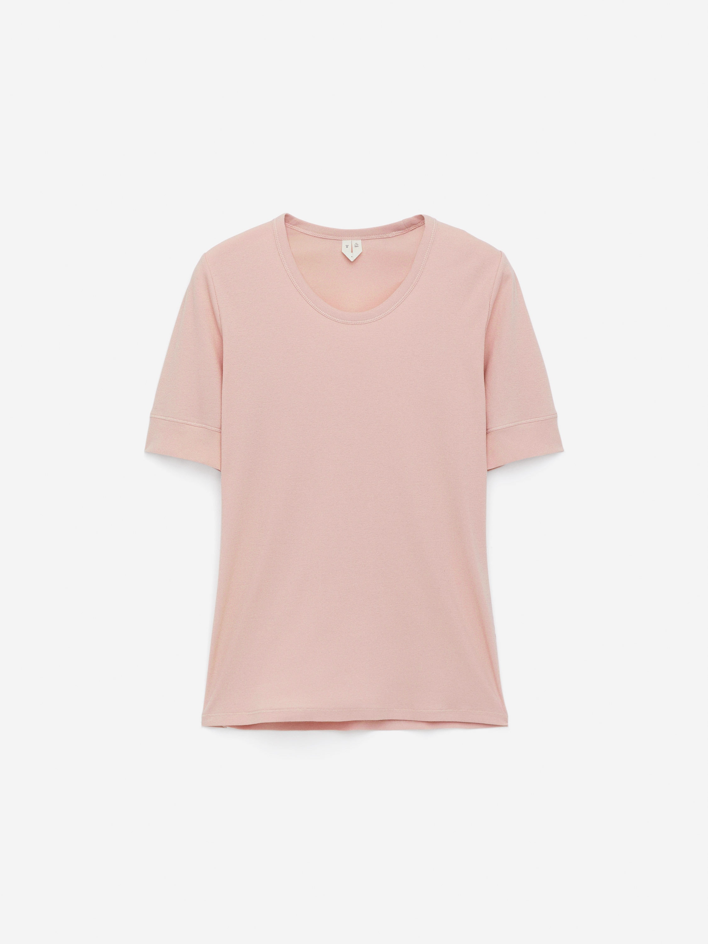 Ribbed T-Shirt - Dusty Peach - Slim fit - Women - StillMedia/DescriptiveStillLife - 2
