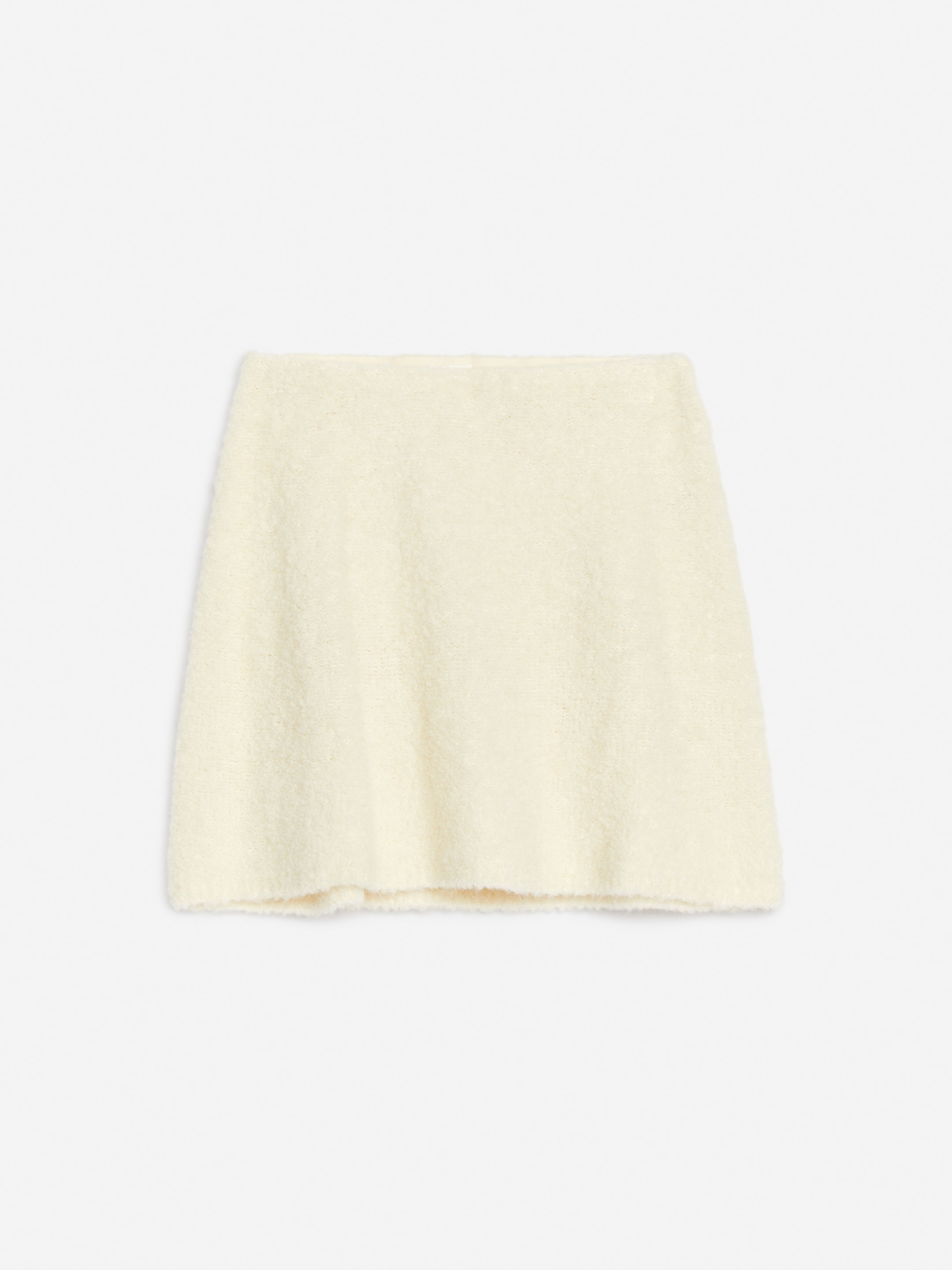 Mini-jupe en maille envers-White-12274