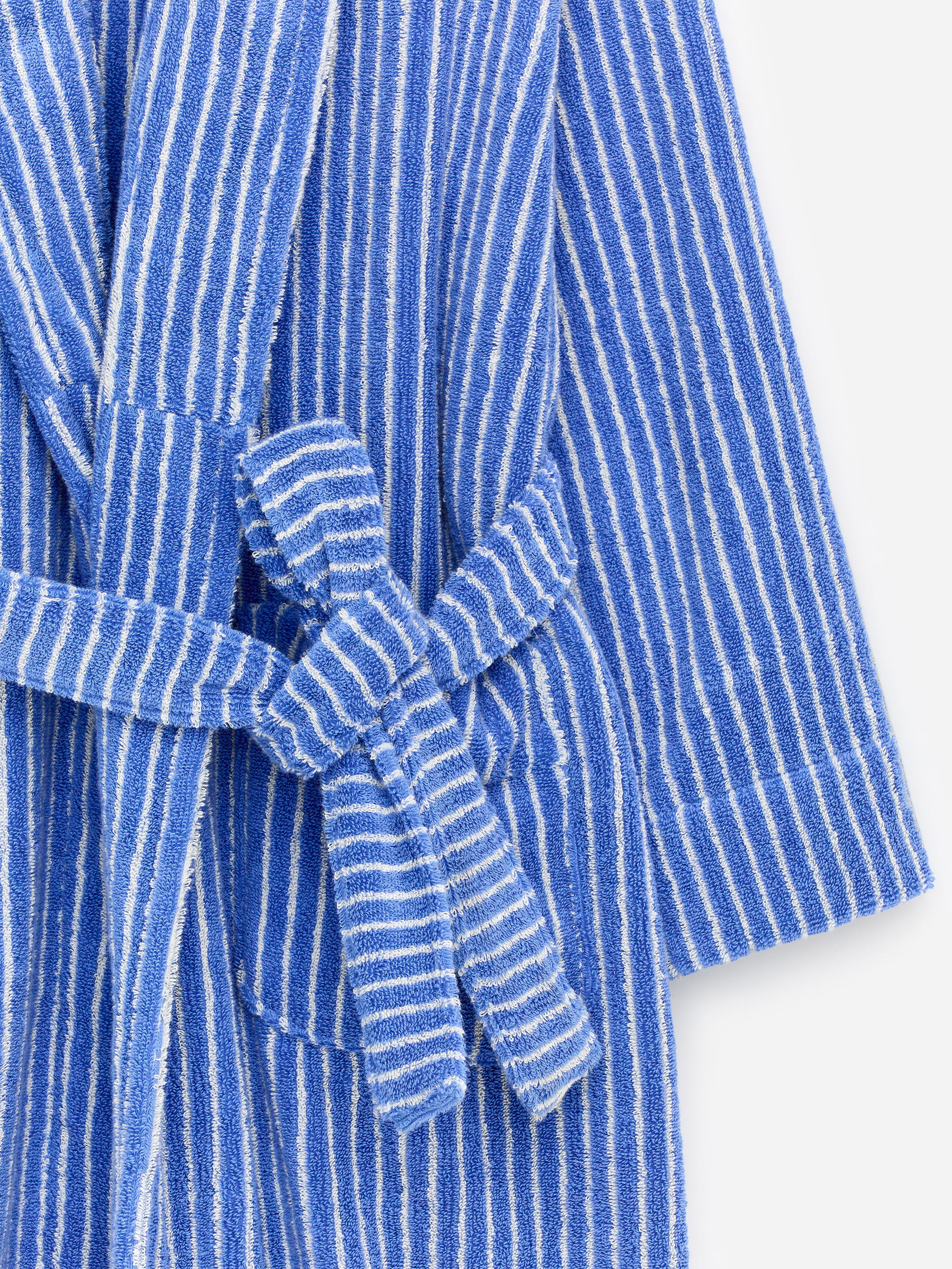 Cotton Terry Bathrobe - Blue - Women - StillMedia/DescriptiveDetail - 1