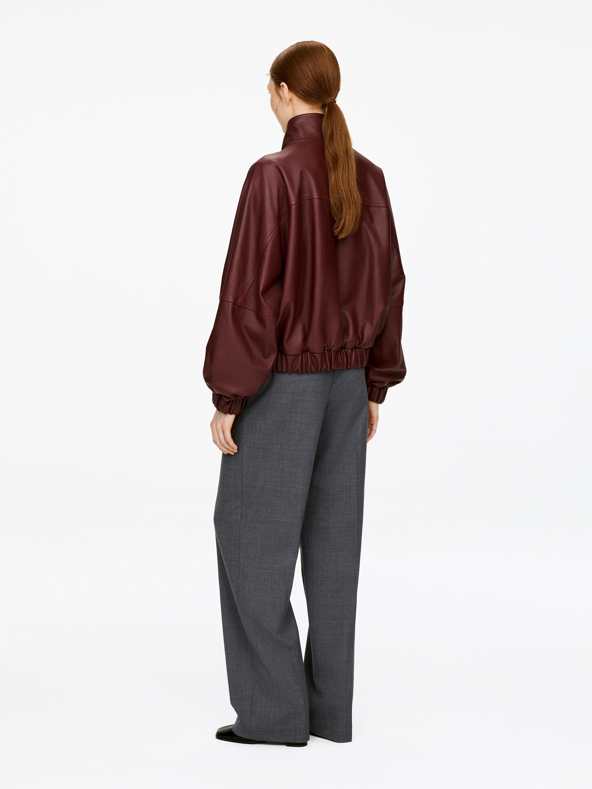 Elastic Waist Tailored Trousers - Dark Grey - Relaxed fit - Women - StillMedia/Lookbook - 6