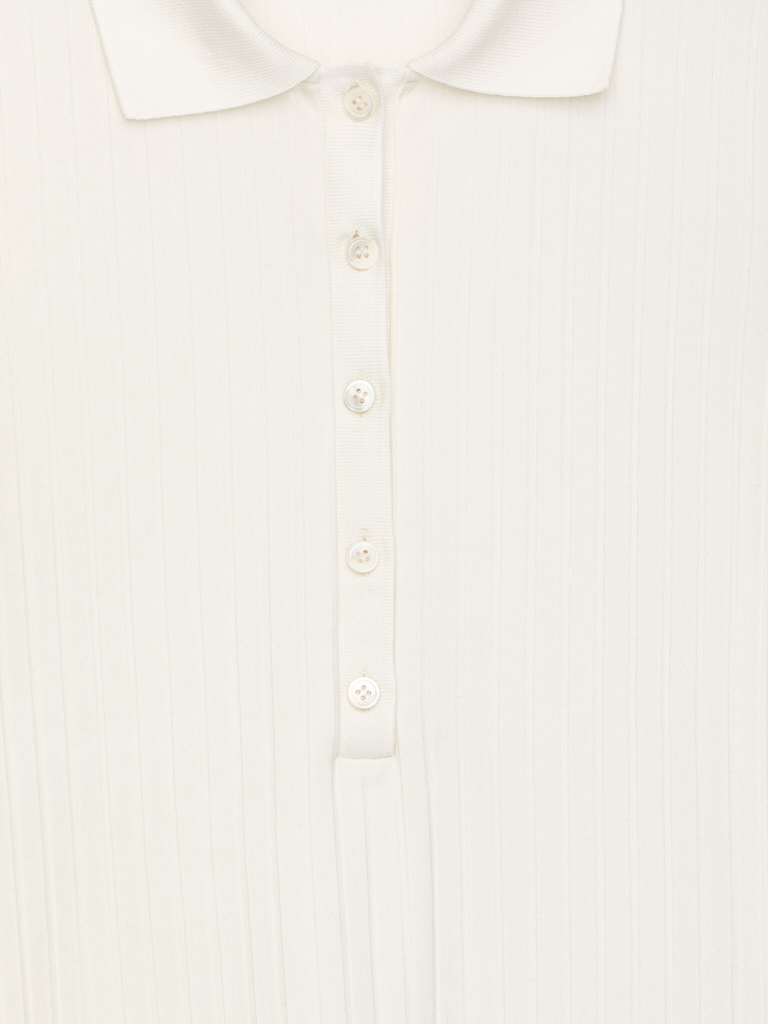 Wide-Rib Polo Shirt - White/Khaki Green - 6